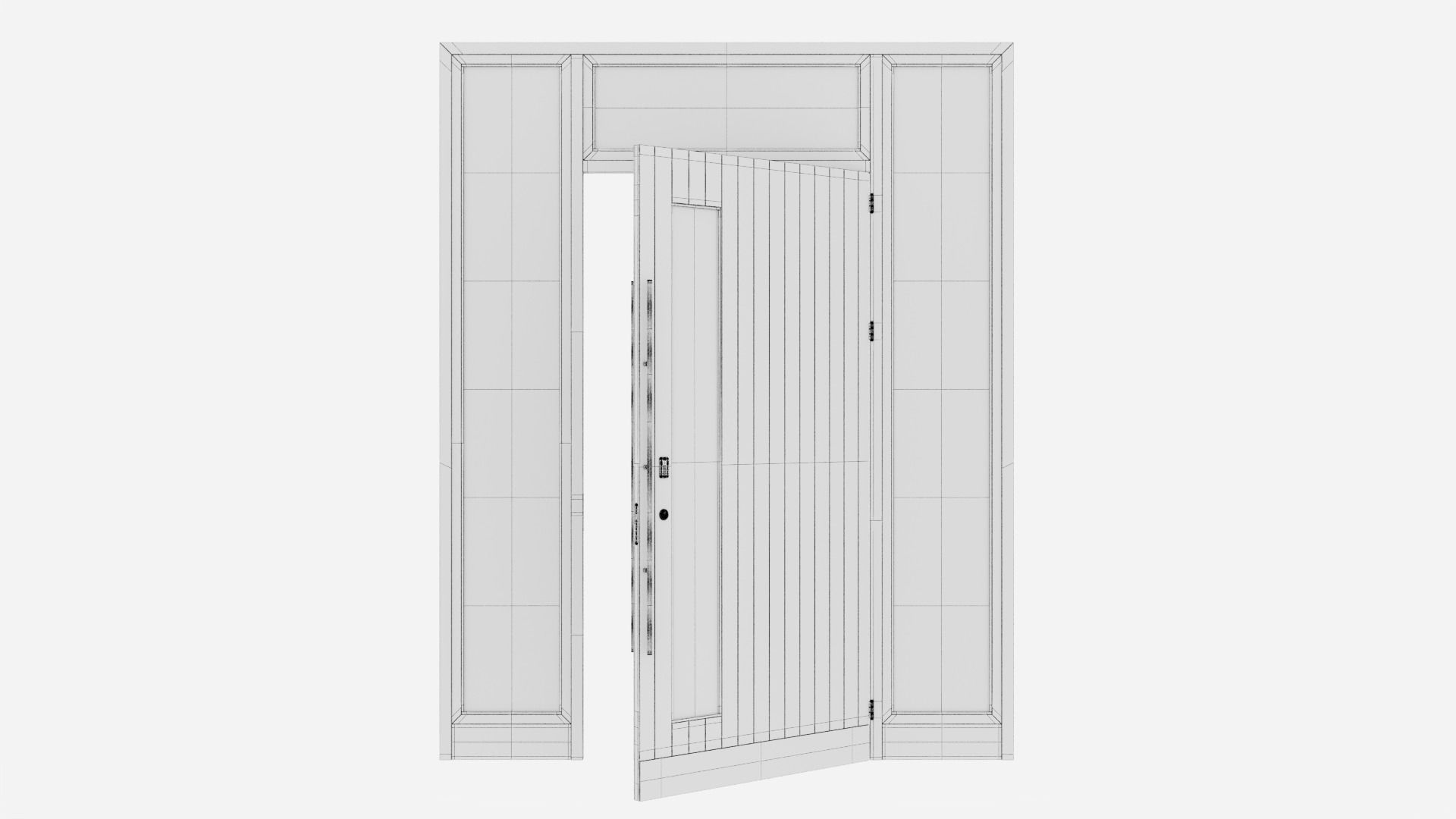 Aluminium door 69 3D model_6