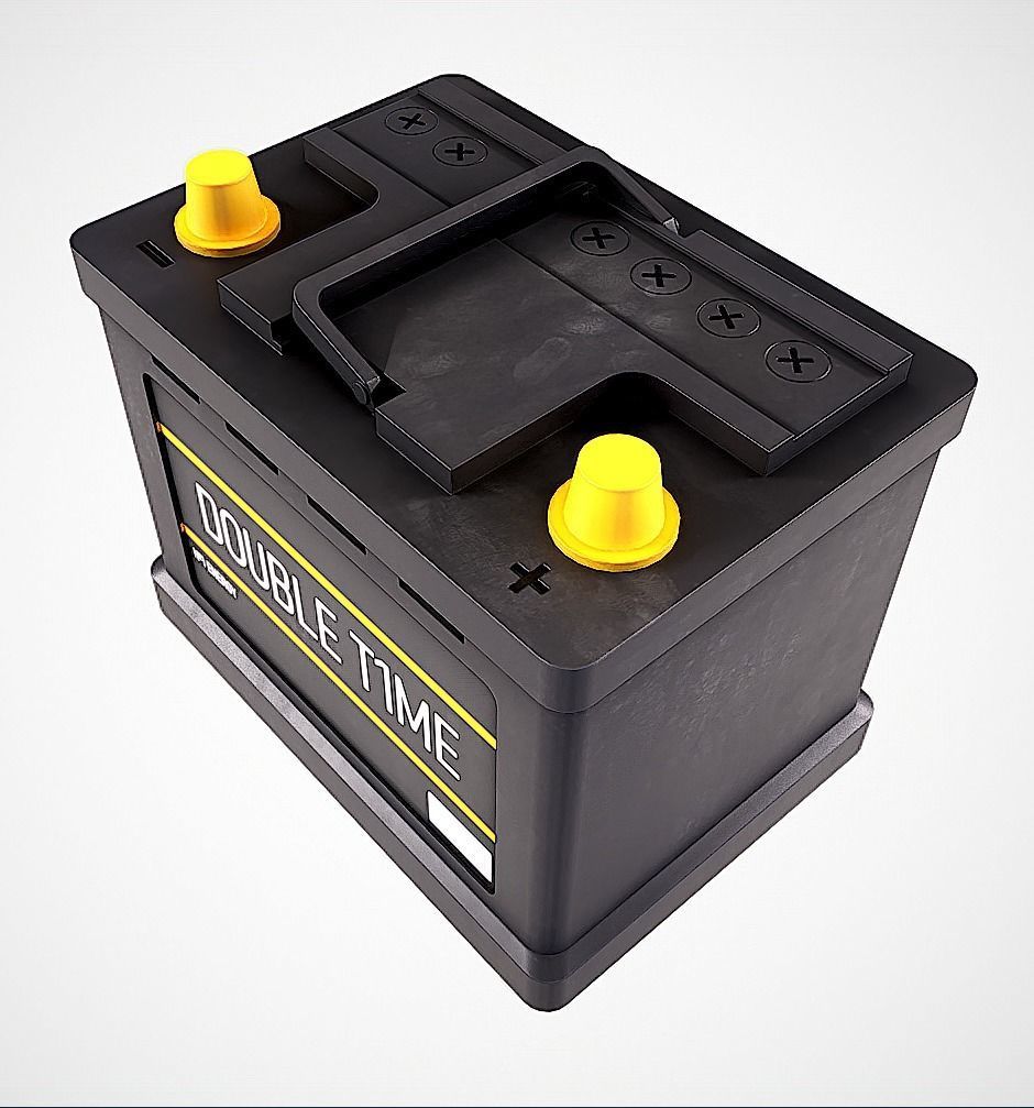 Car Battery Free low-poly 3D model_4