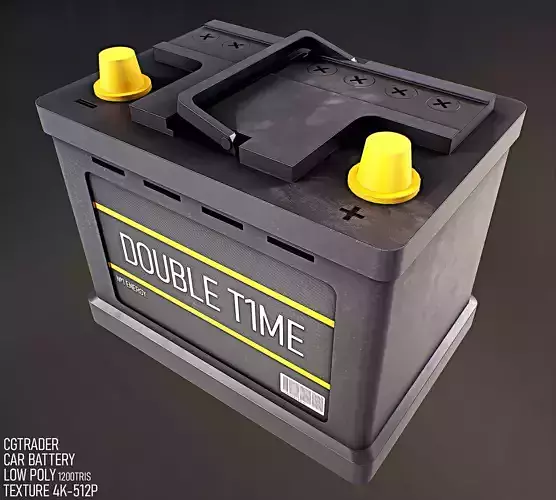Car Battery Free low-poly 3D model
