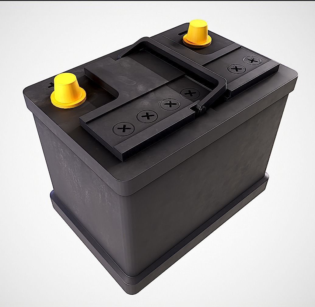Car Battery Free low-poly 3D model_5