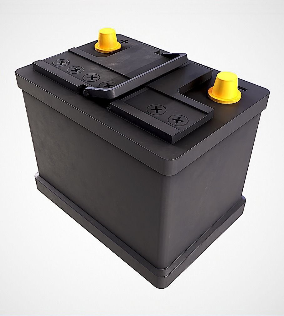 Car Battery Free low-poly 3D model_6