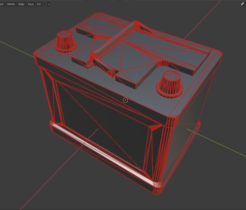 Car Battery Free low-poly 3D model_9