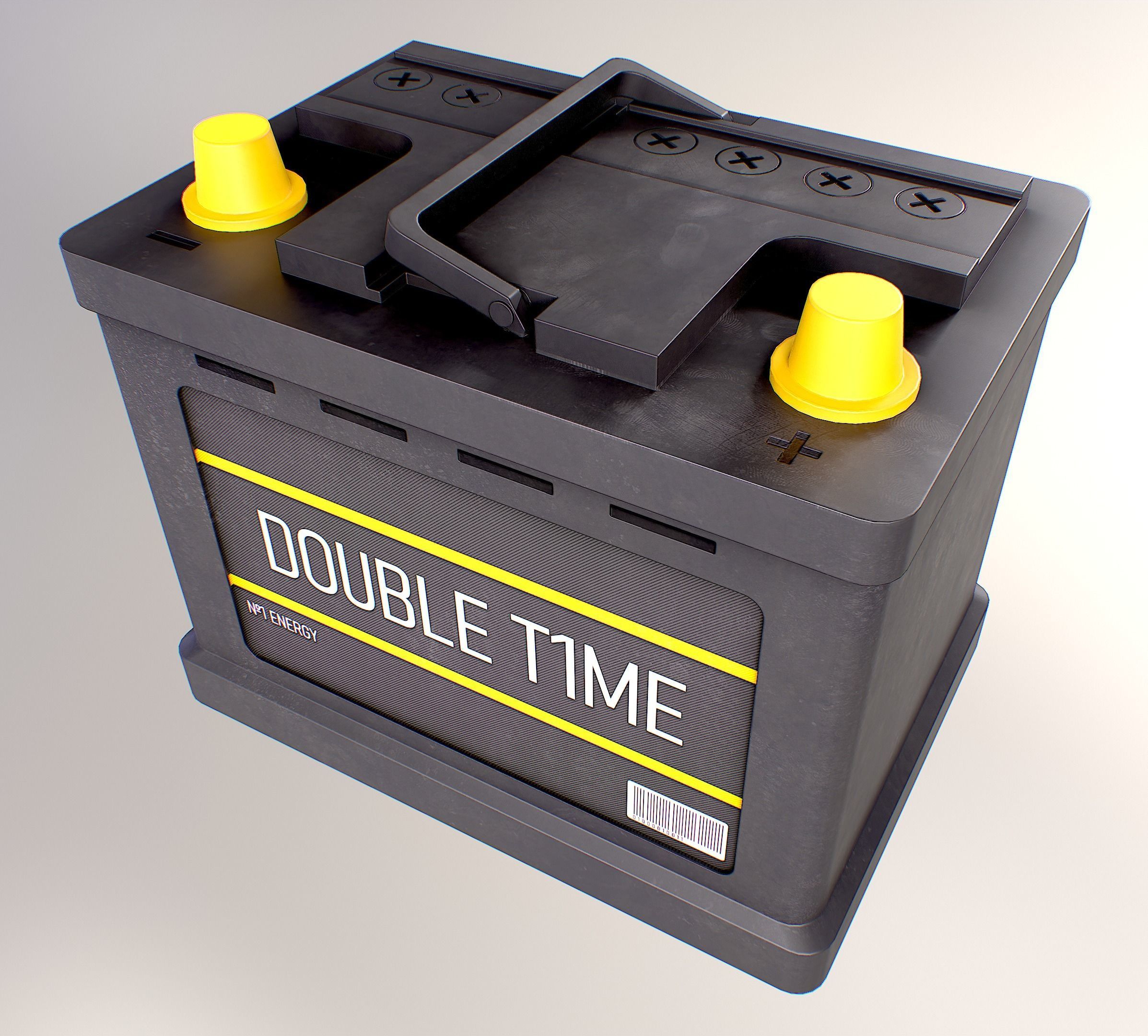 Car Battery Free low-poly 3D model_2