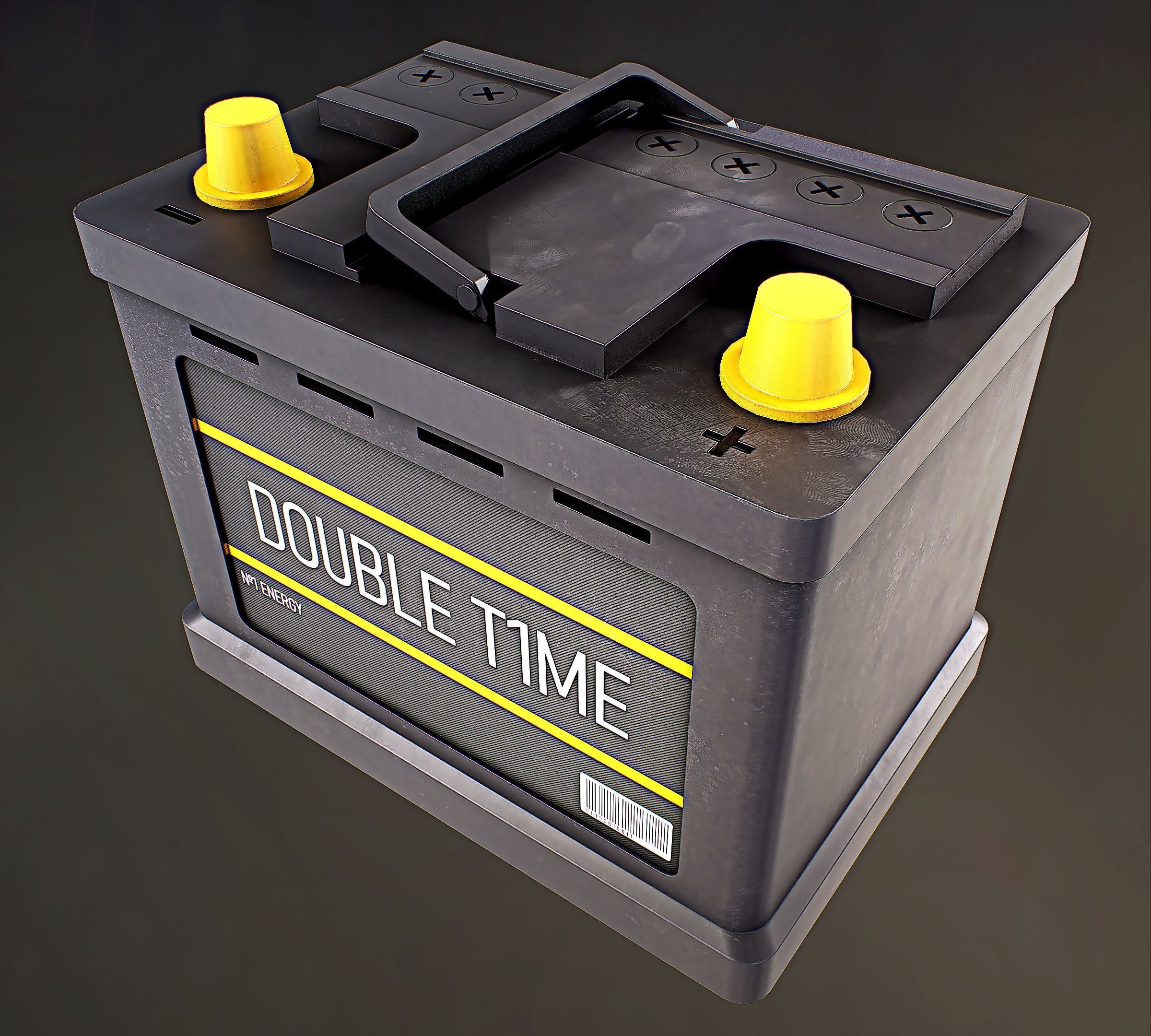 Car Battery Free low-poly 3D model_10