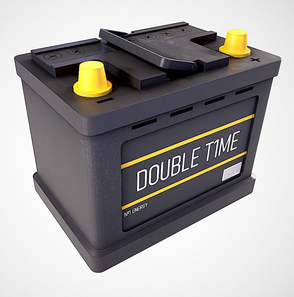 Car Battery Free low-poly 3D model_7