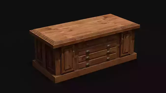 Crafting Table Low-poly 3D model