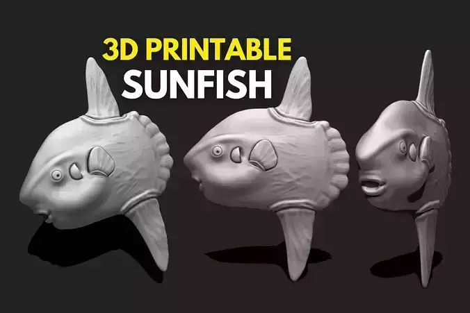 Sunfish - 3D Print - Aquarium 3D print model
