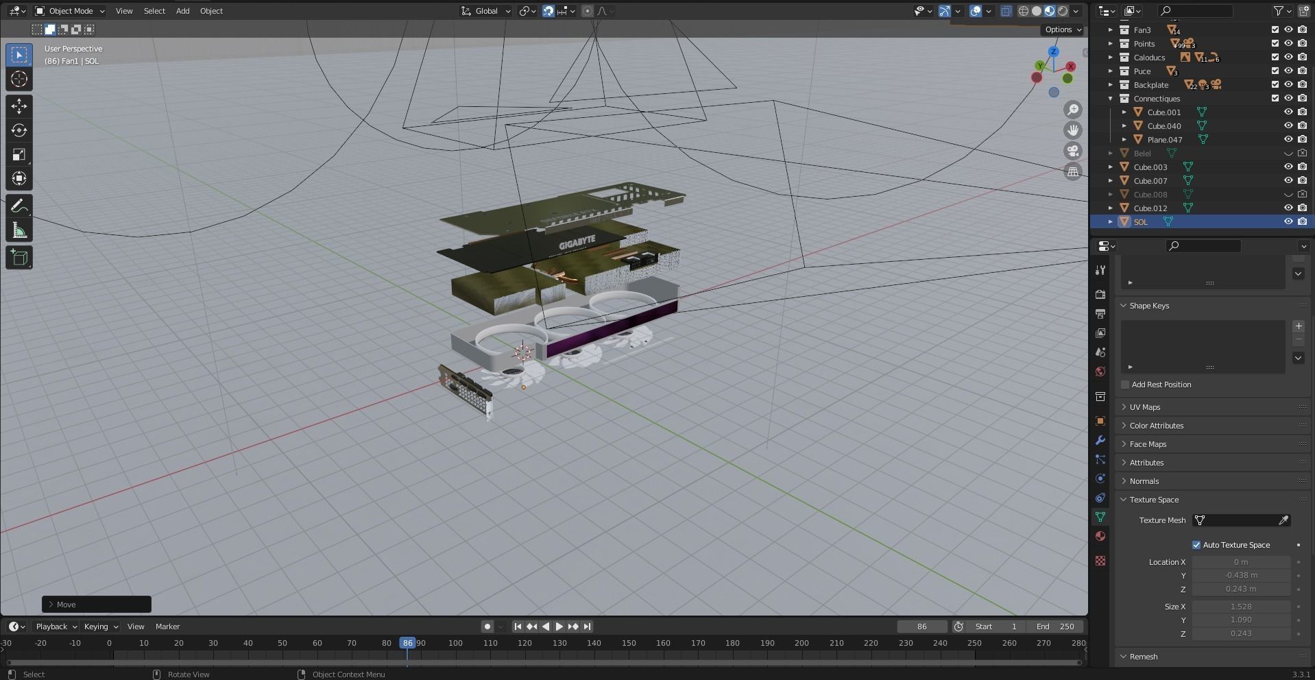 RTX 3070 ti Gigabyte Vision 8Go 3D model_19