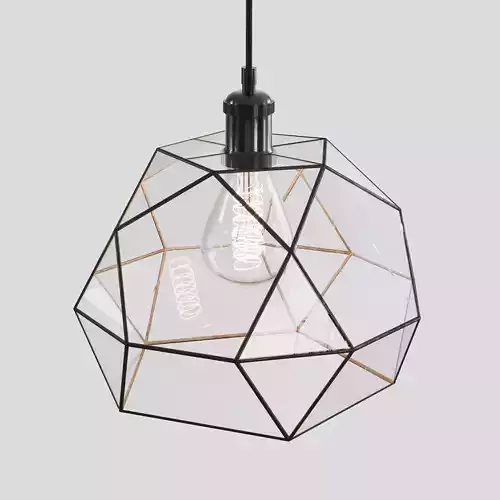 Pendant geometric glass light The Big Dome