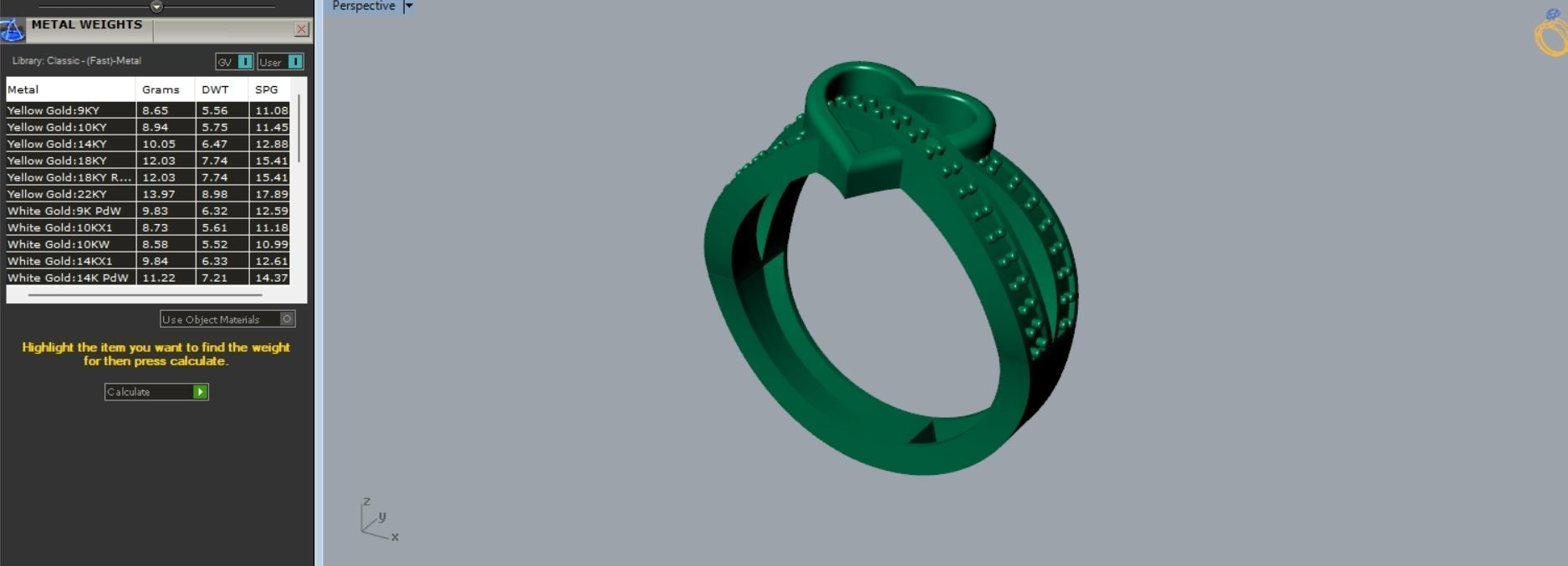 Heart Diamond Ring R 192 3D print model_5