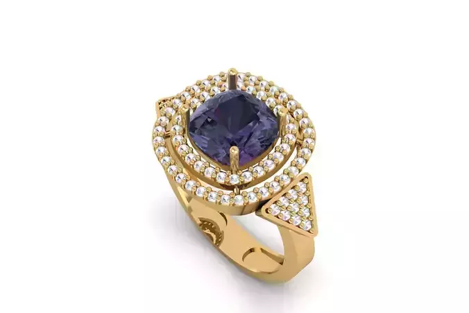 Cushion Diamond Ring R 193