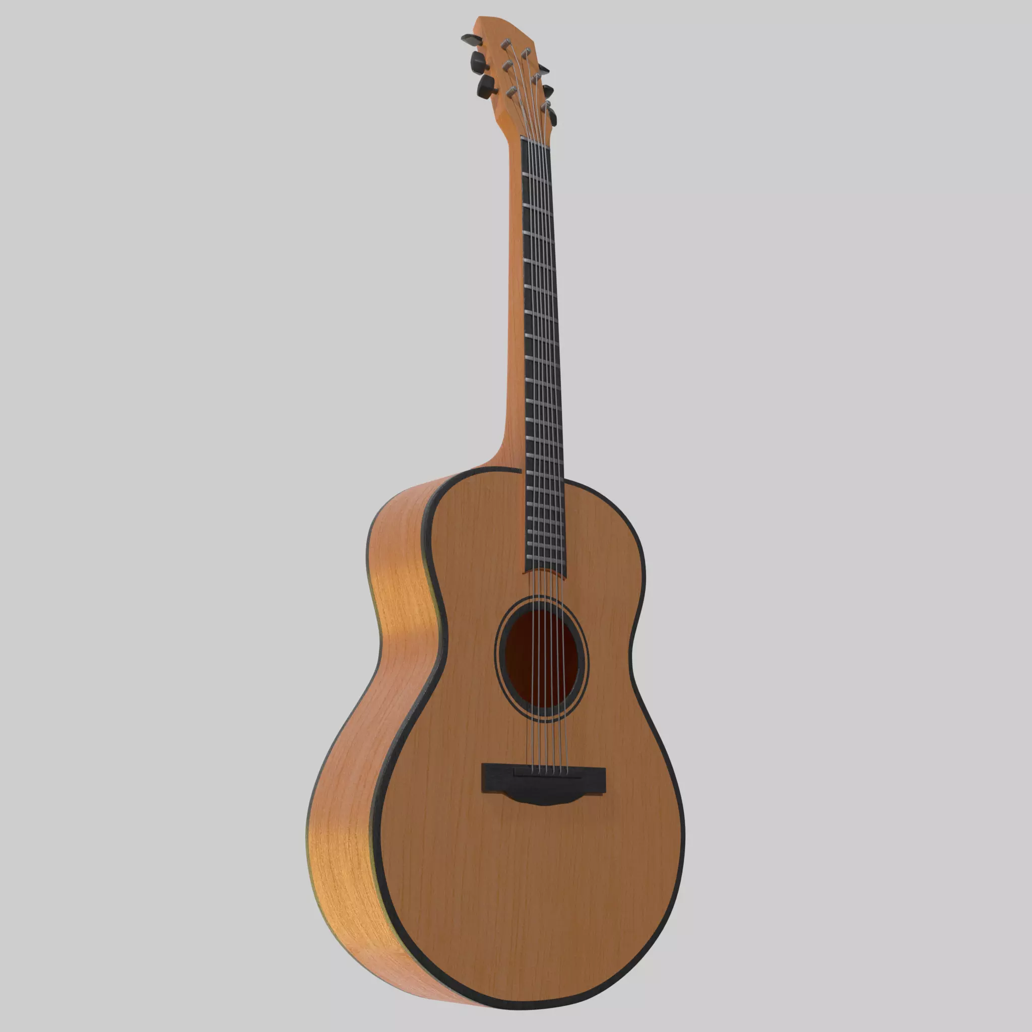 Guitar acoustic Free 3D model