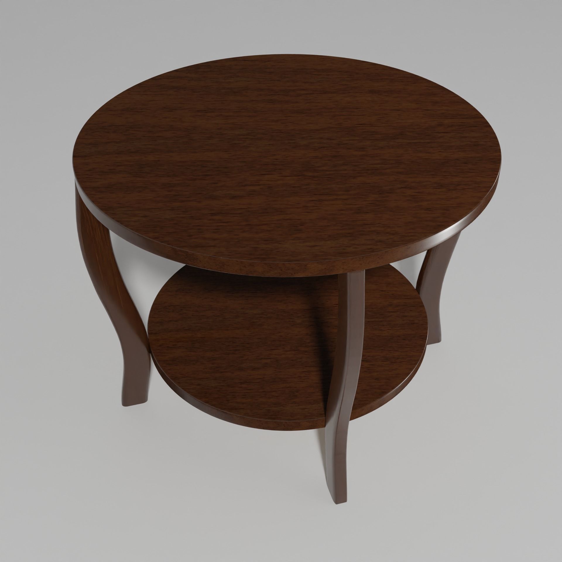 Wooden Table 3D model_3