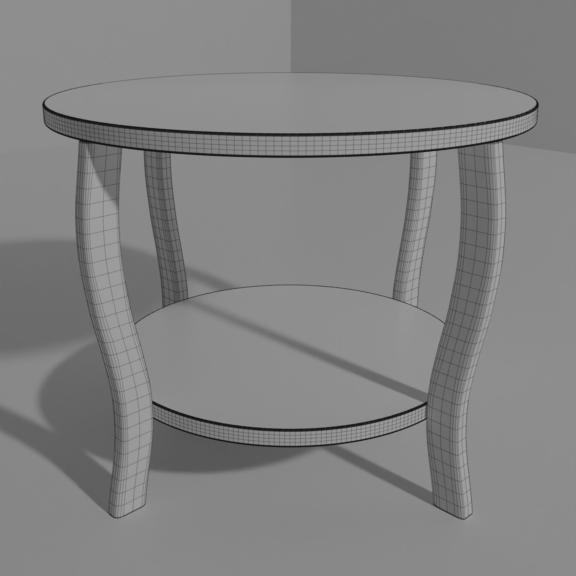 Wooden Table 3D model_4