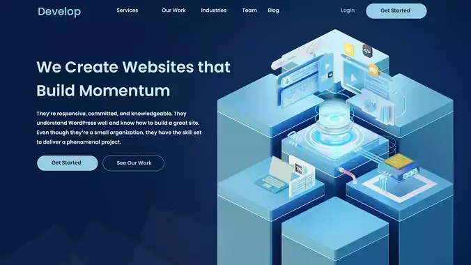 Web Development Modern and Professional Web Design Concept 3D model