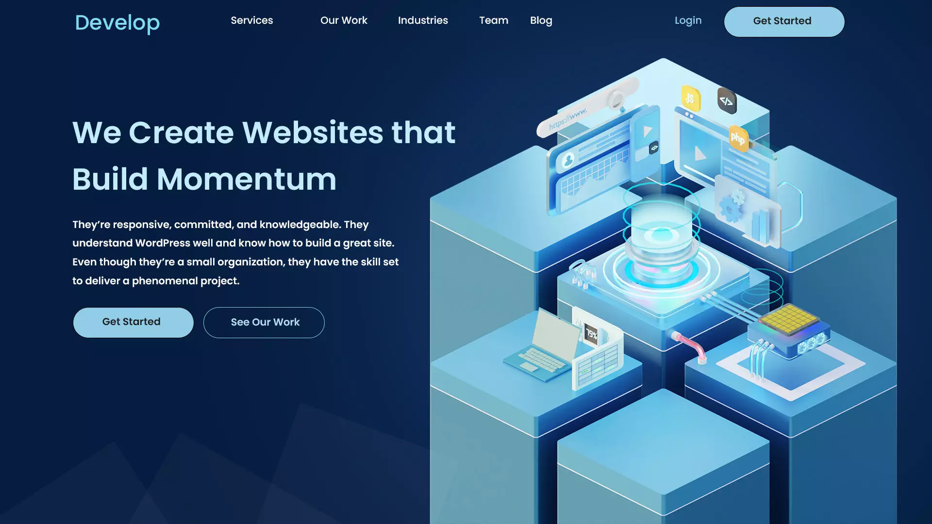 Web Development Modern and Professional Web Design Concept 3D model_0
