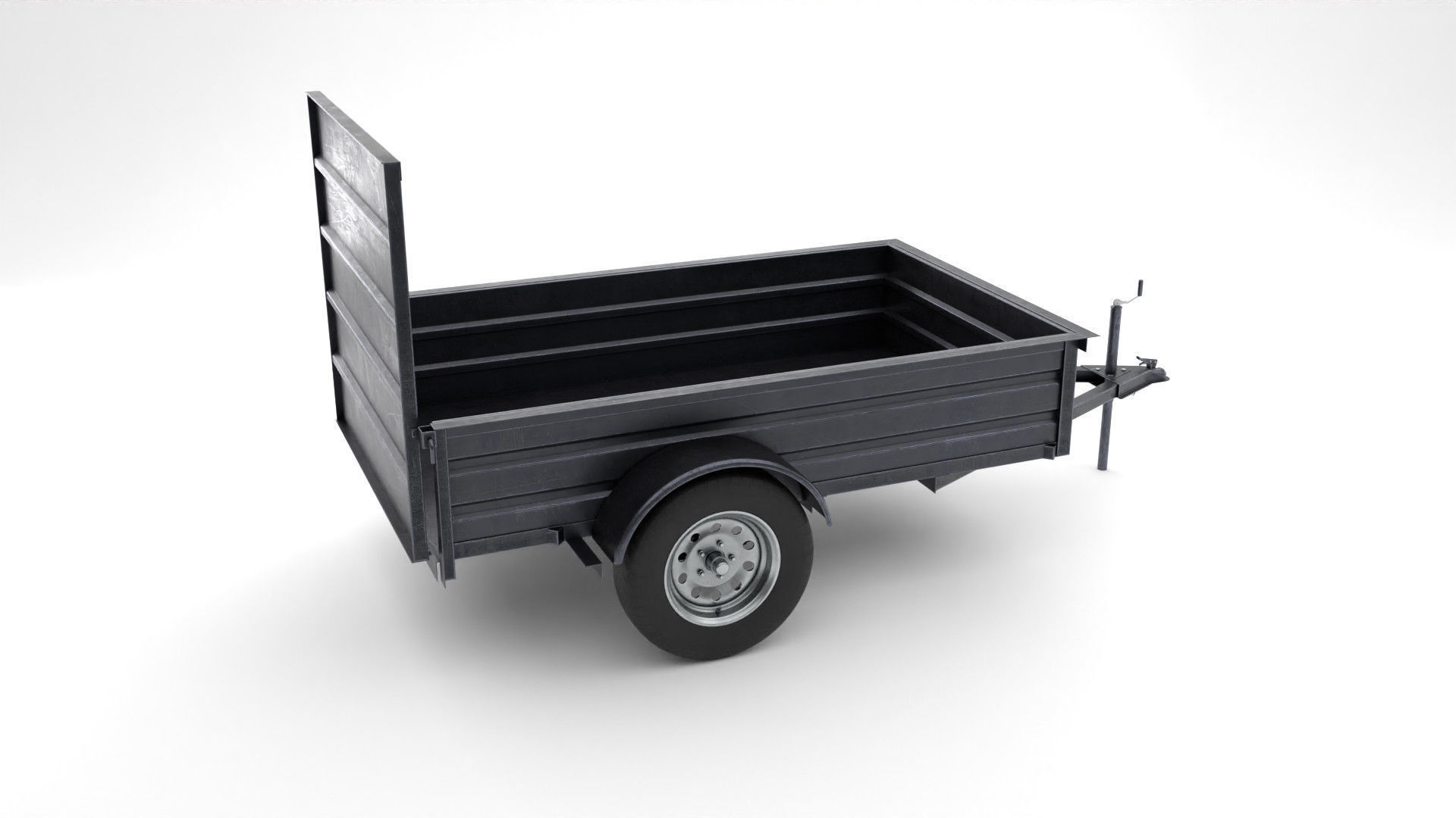 Utility Trailer 3D Model PBR Low-poly 3D model_5