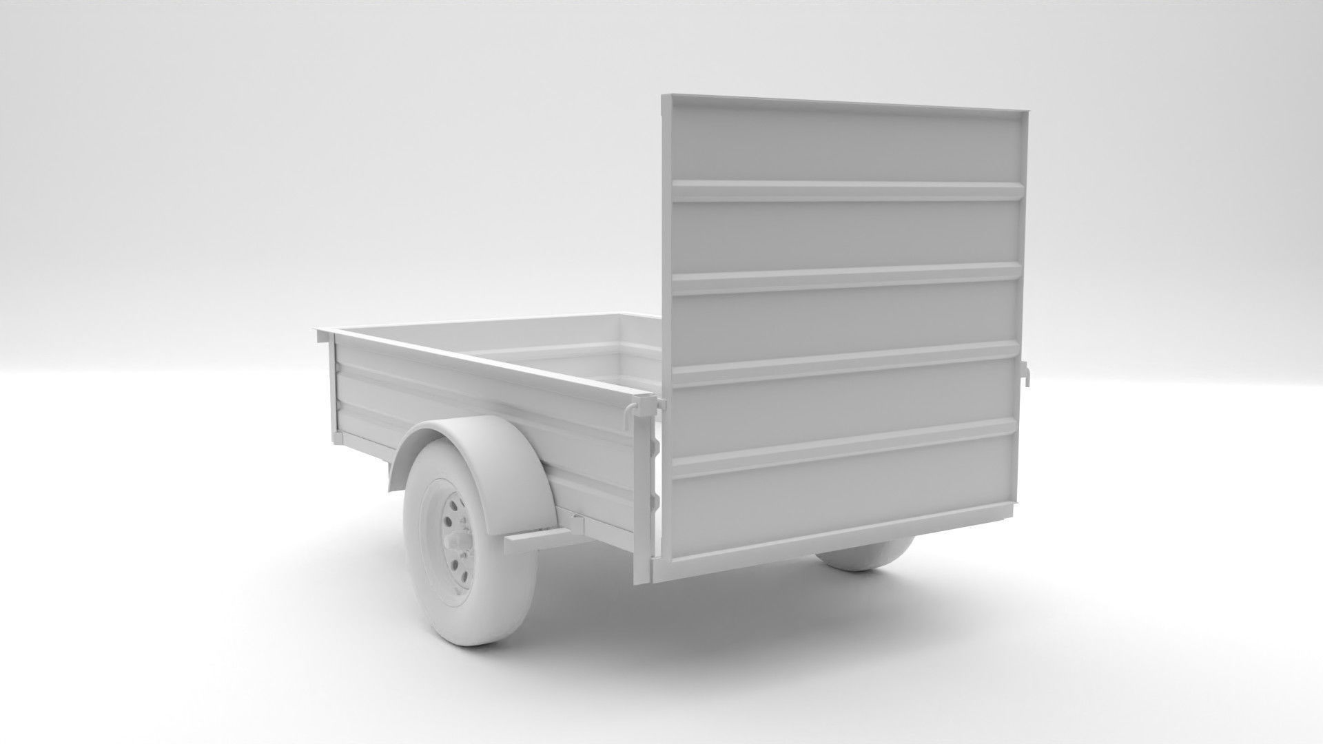 Utility Trailer 3D Model PBR Low-poly 3D model_16