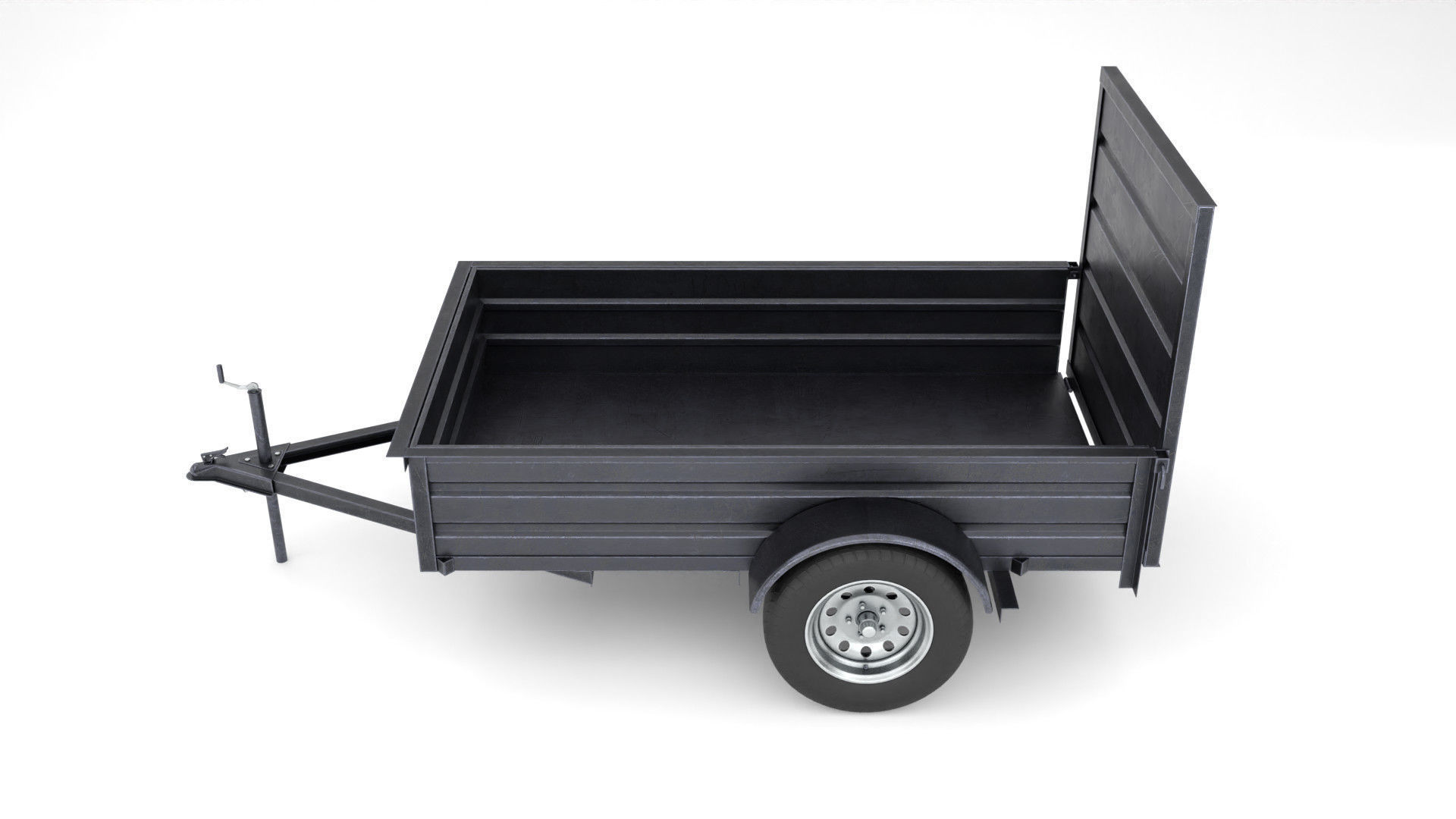 Utility Trailer 3D Model PBR Low-poly 3D model_2