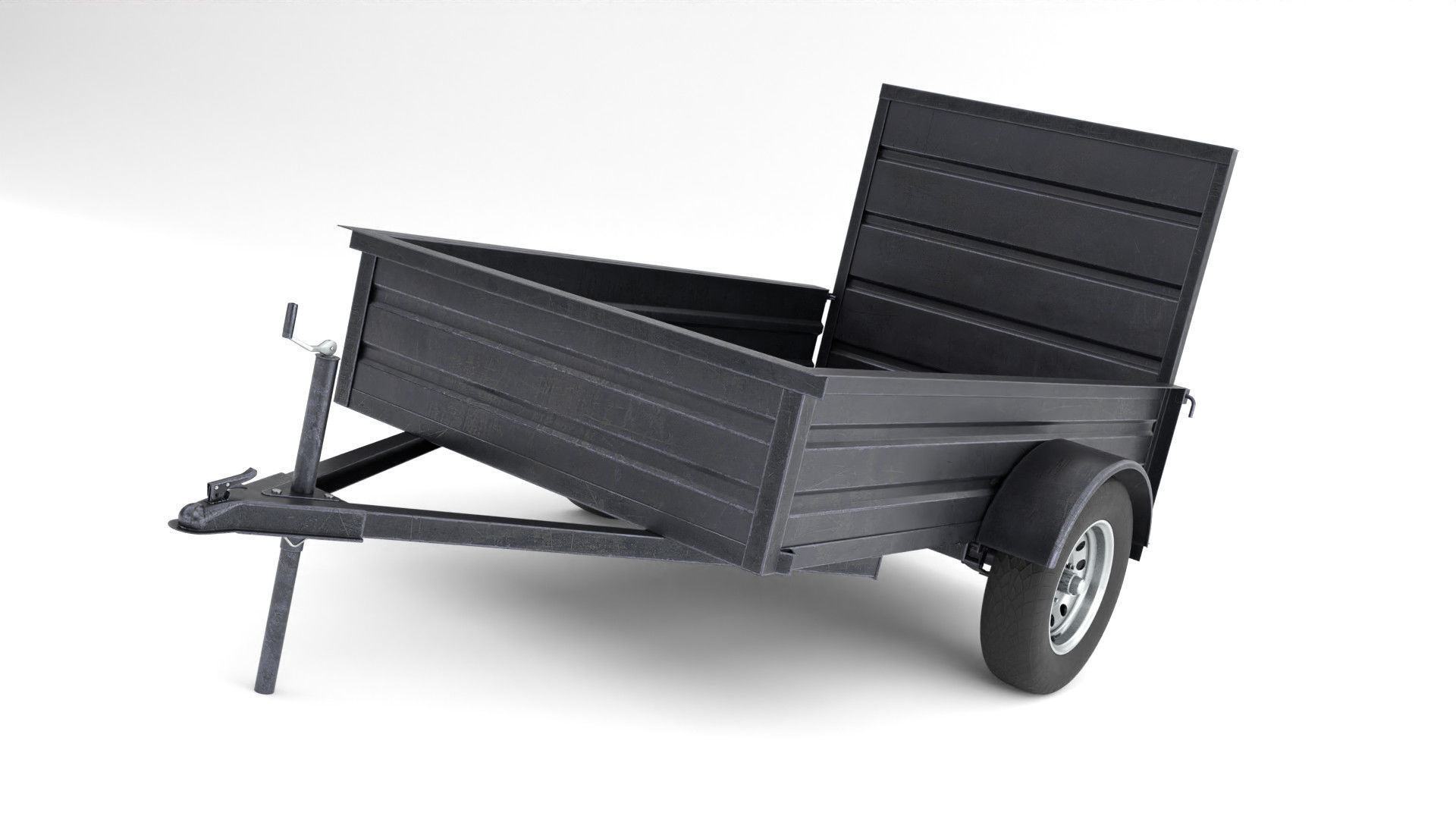 Utility Trailer 3D Model PBR Low-poly 3D model_10