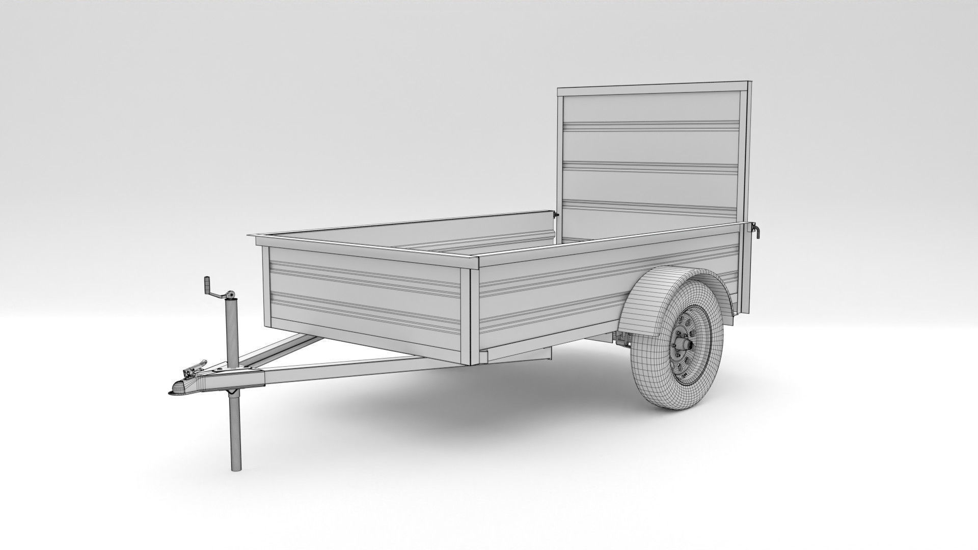 Utility Trailer 3D Model PBR Low-poly 3D model_17