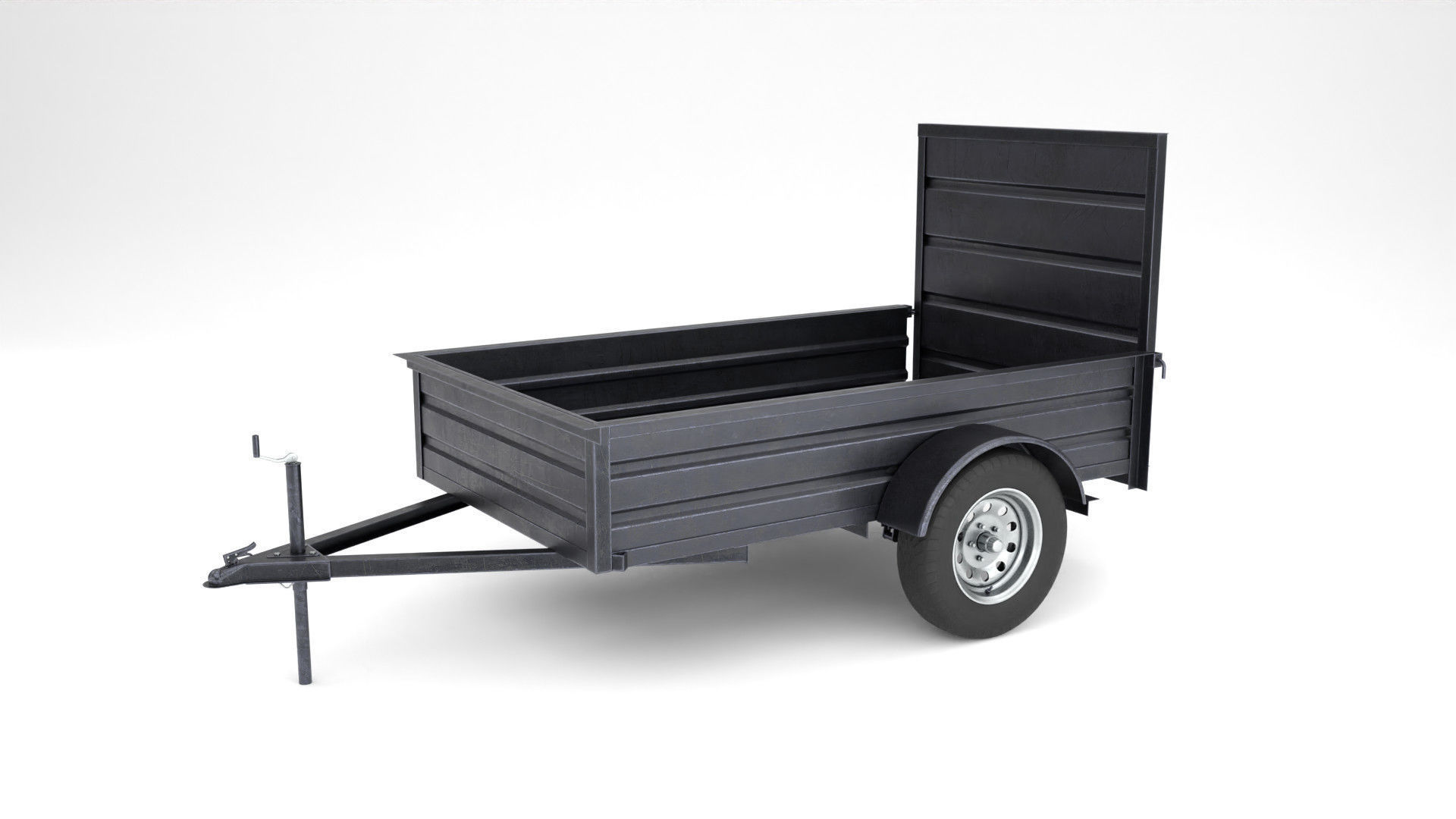 Utility Trailer 3D Model PBR Low-poly 3D model_1