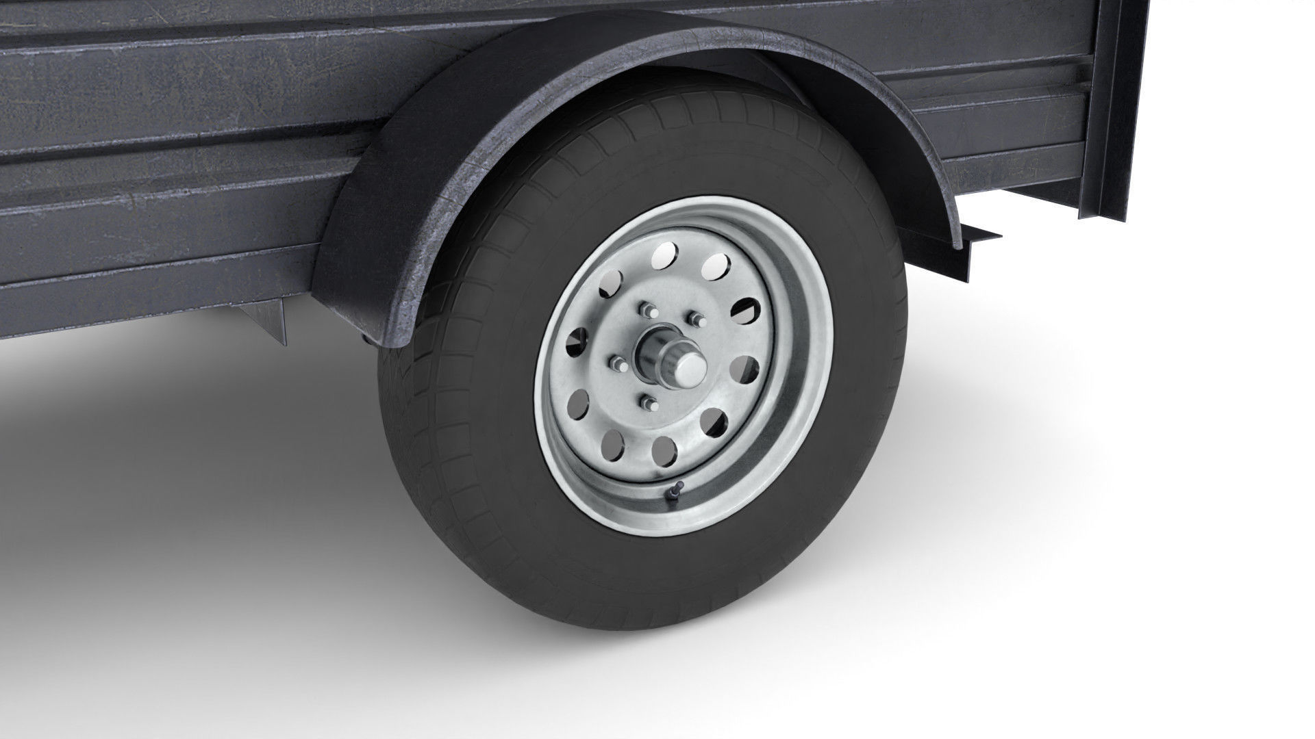 Utility Trailer 3D Model PBR Low-poly 3D model_12