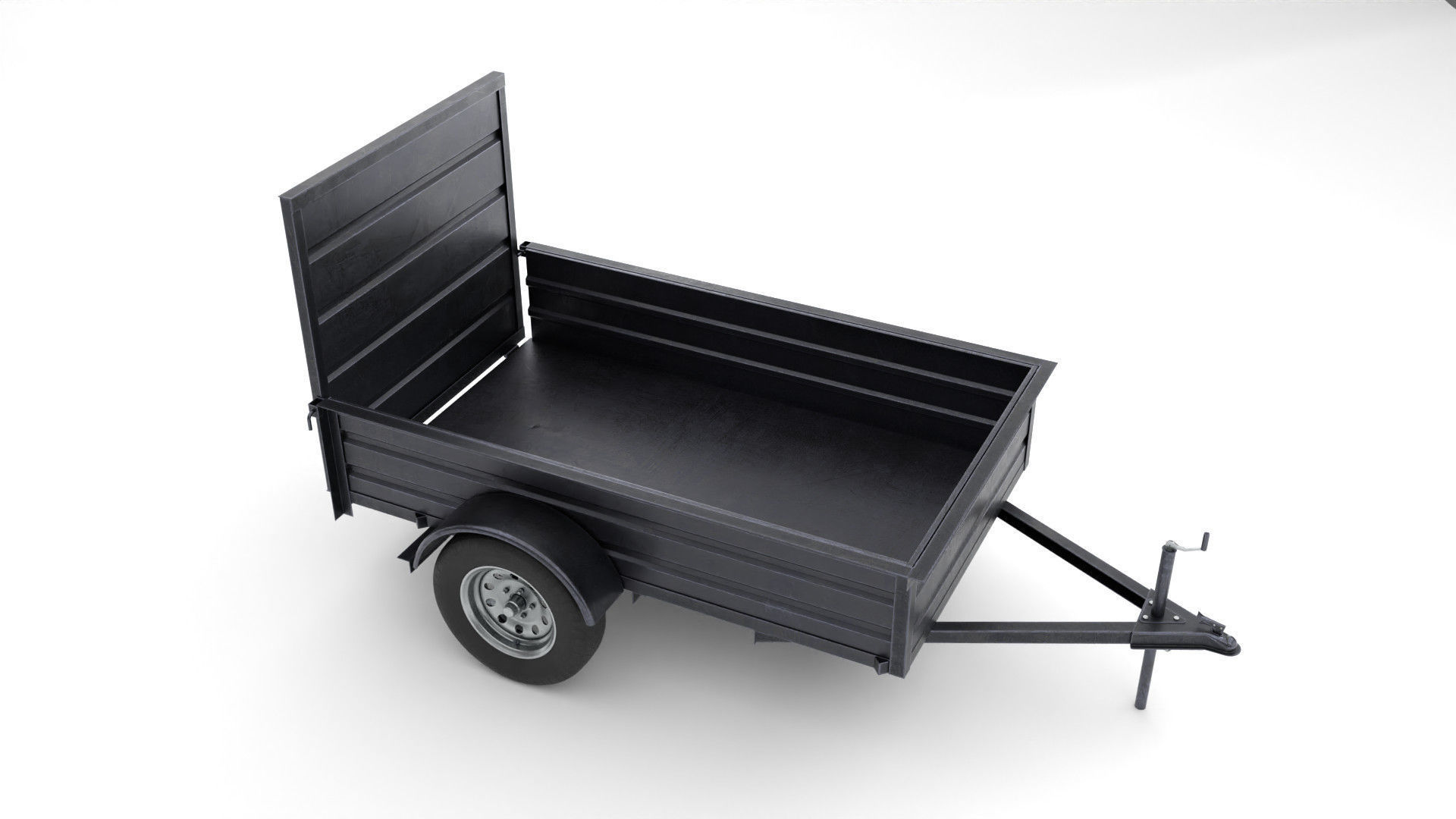 Utility Trailer 3D Model PBR Low-poly 3D model_8