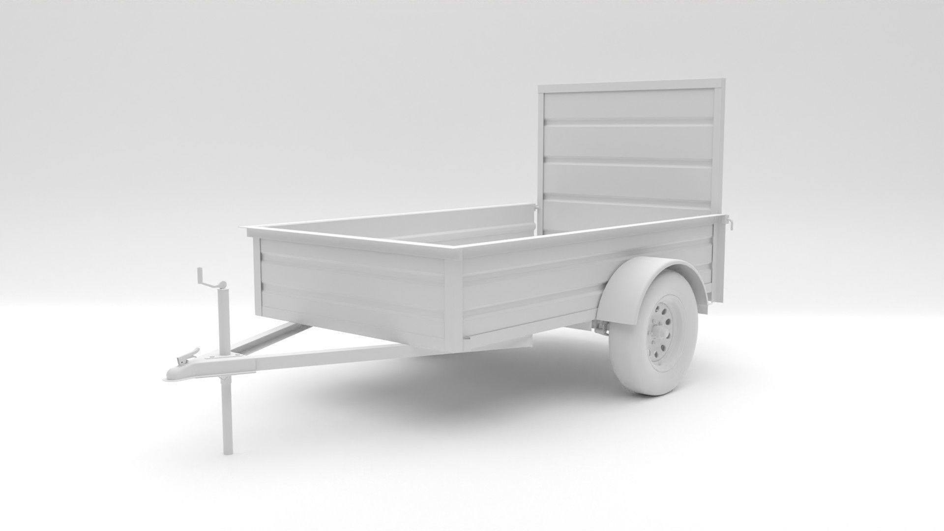 Utility Trailer 3D Model PBR Low-poly 3D model_15