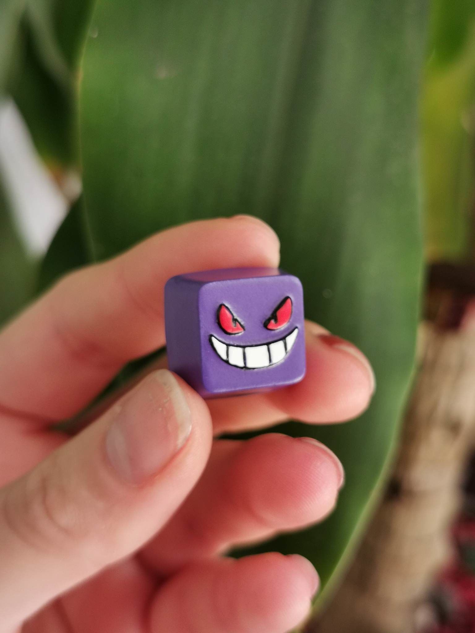 keycap gengar block 3D print model_2