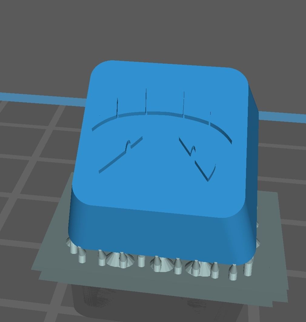 keycap gengar block 3D print model_4