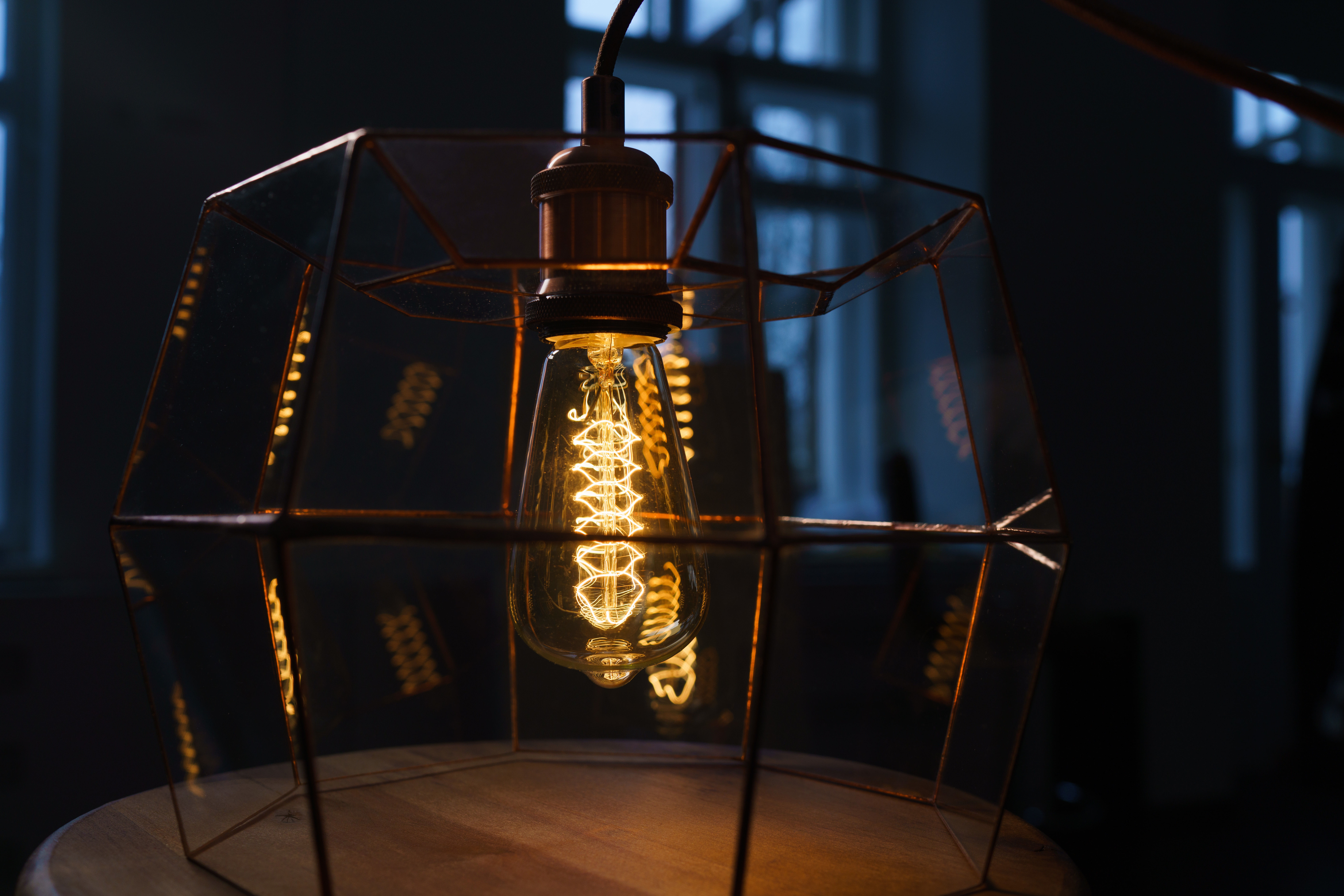 Pendant geometric glass light Loft Free 3D model_3