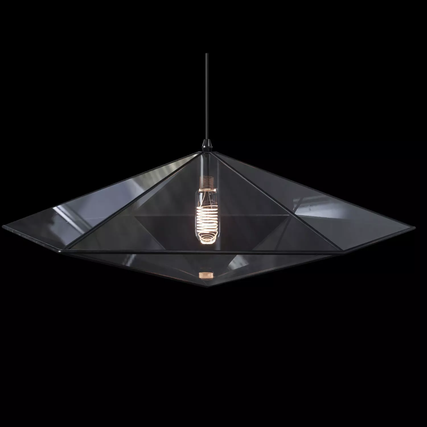 Pendant geometric glass light Free 3D model