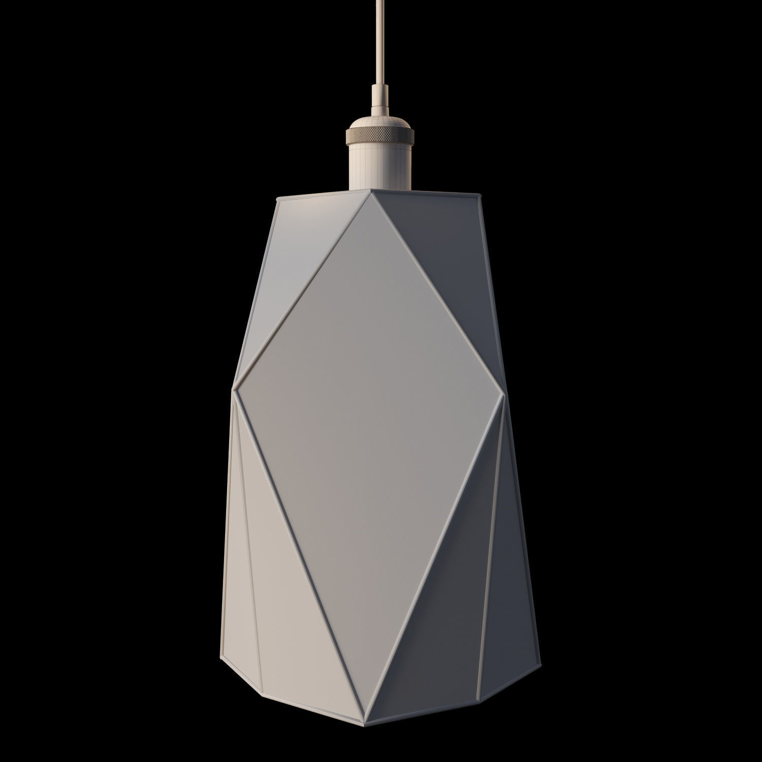 Pendant geometric glass light Quant Free 3D model_1