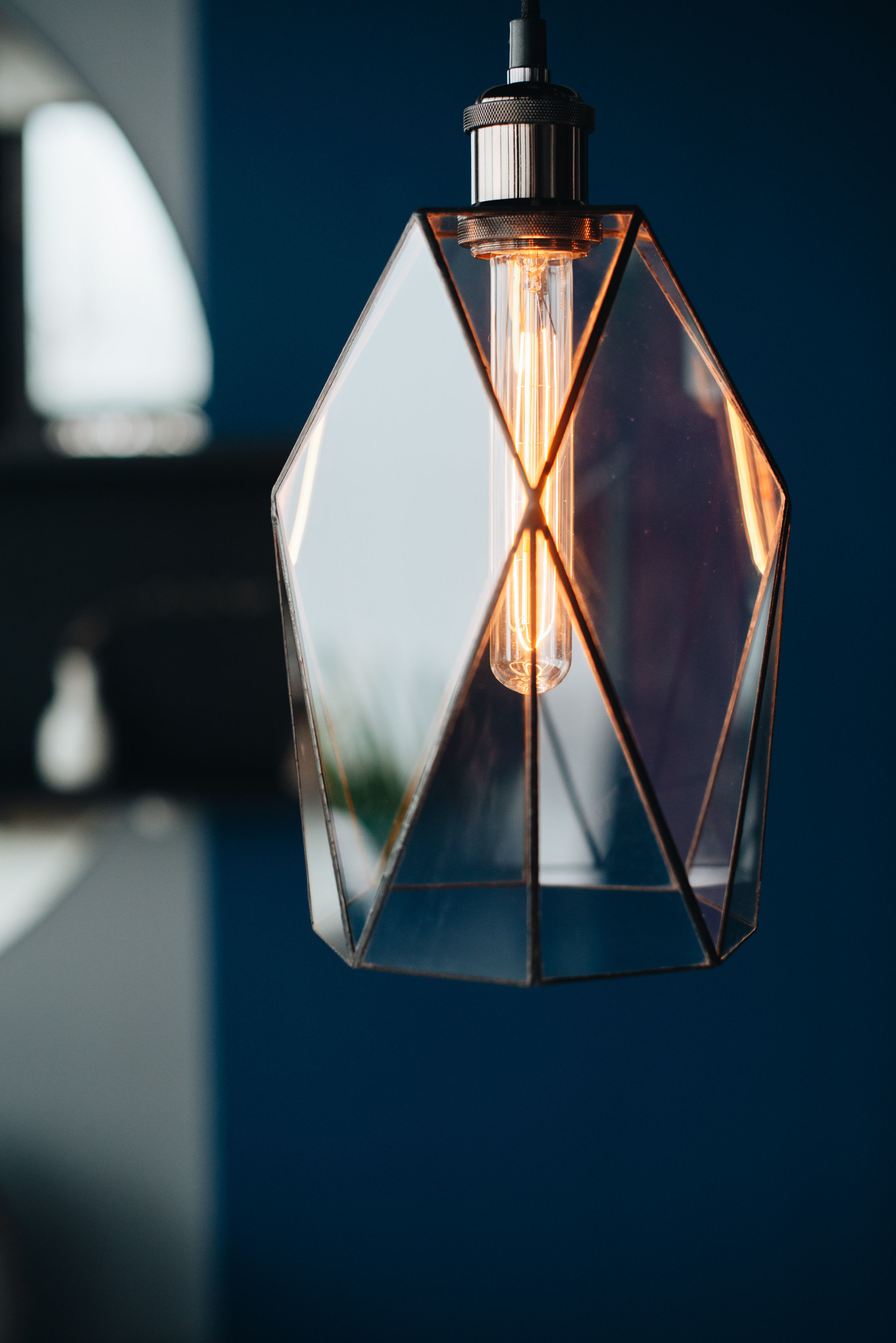 Pendant geometric glass light Quant Free 3D model_2