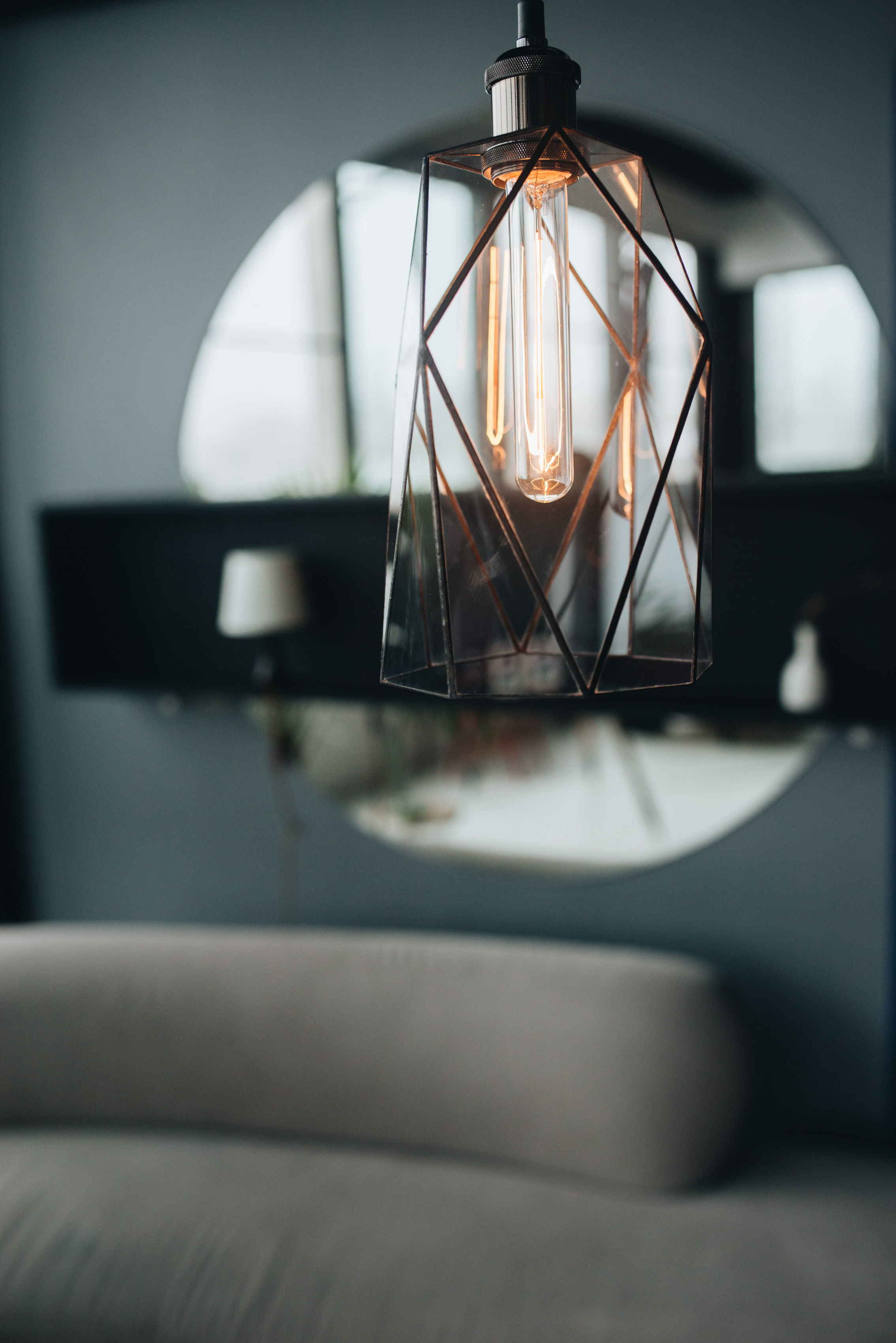 Pendant geometric glass light Quant Free 3D model_3