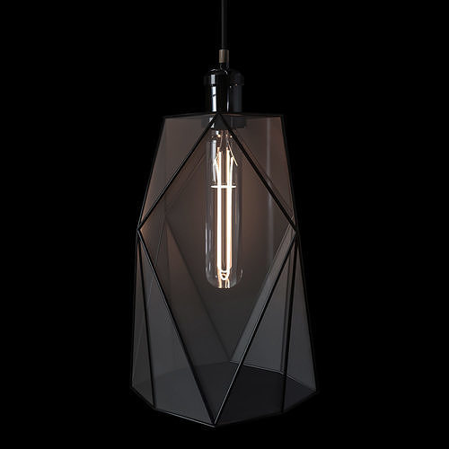 Pendant geometric glass light Quant Free 3D model