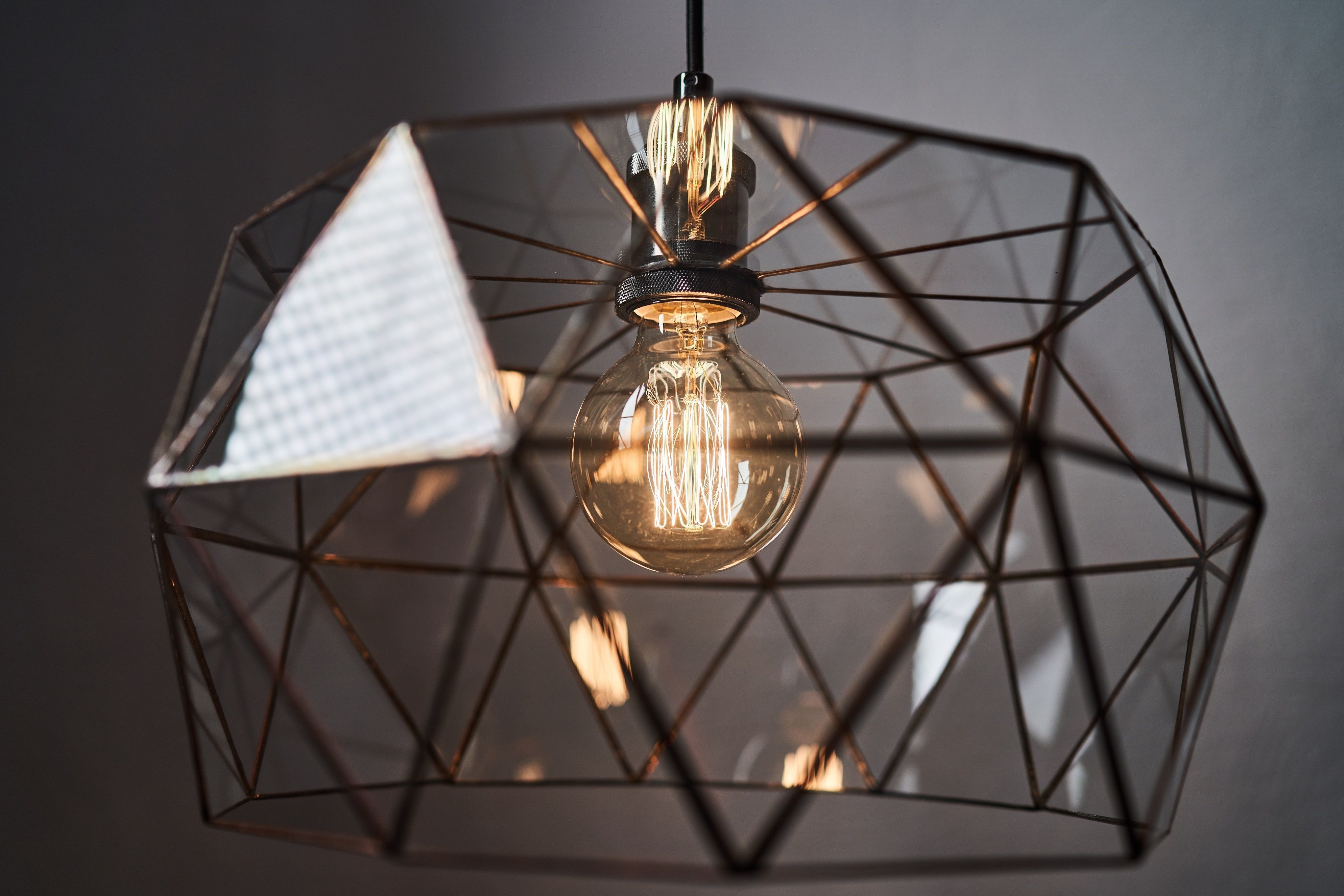 Pendant geometric glass light  Retro Free 3D model_3