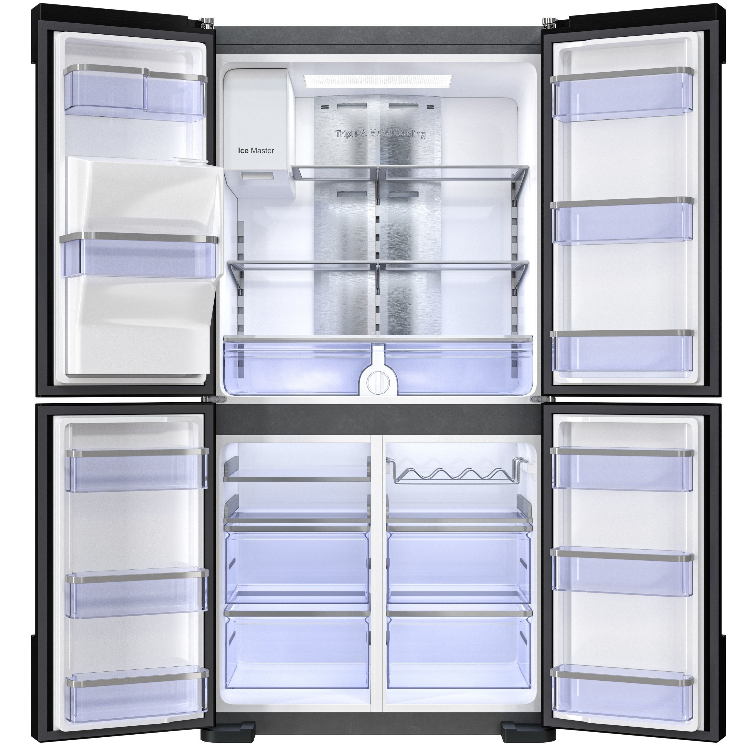 samsung refrigerator set Low-poly 3D model_9