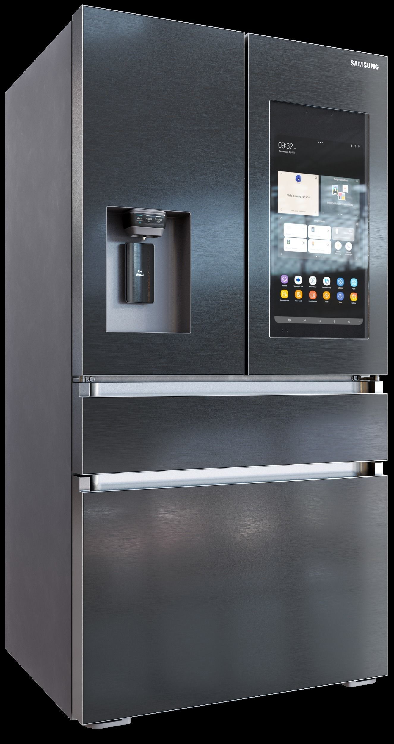 samsung refrigerator set Low-poly 3D model_15