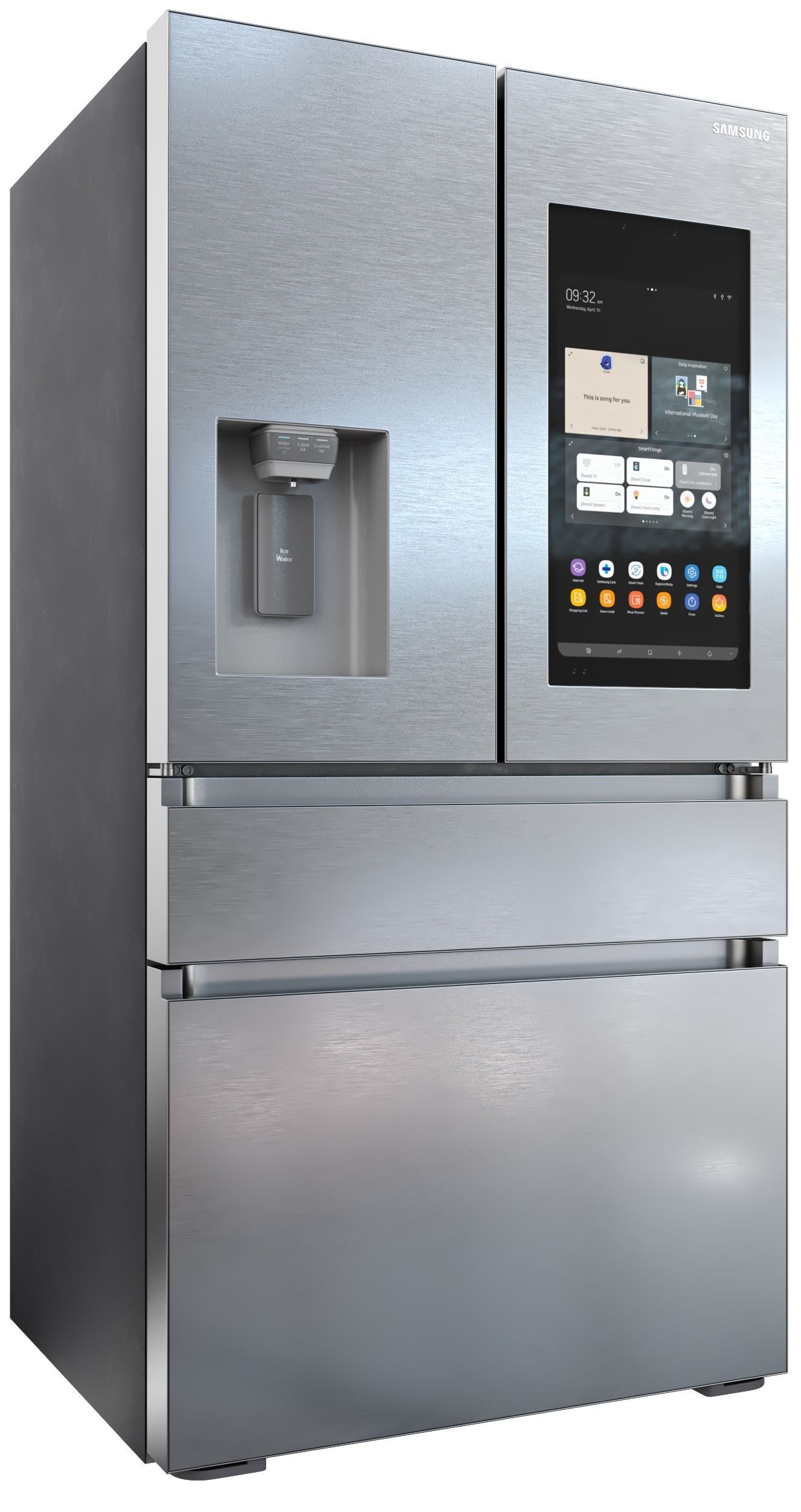 samsung refrigerator set Low-poly 3D model_16