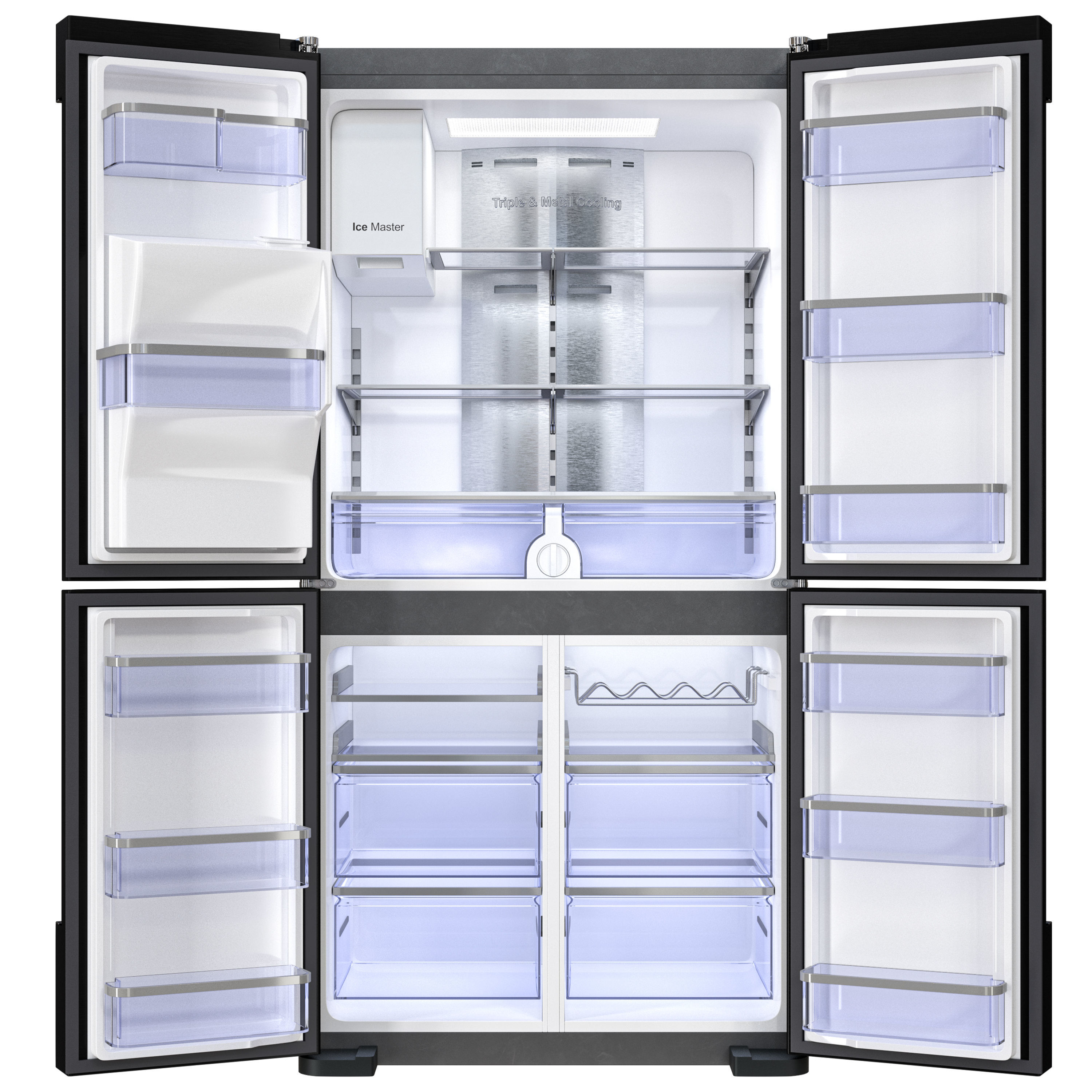 samsung refrigerator set Low-poly 3D model_4