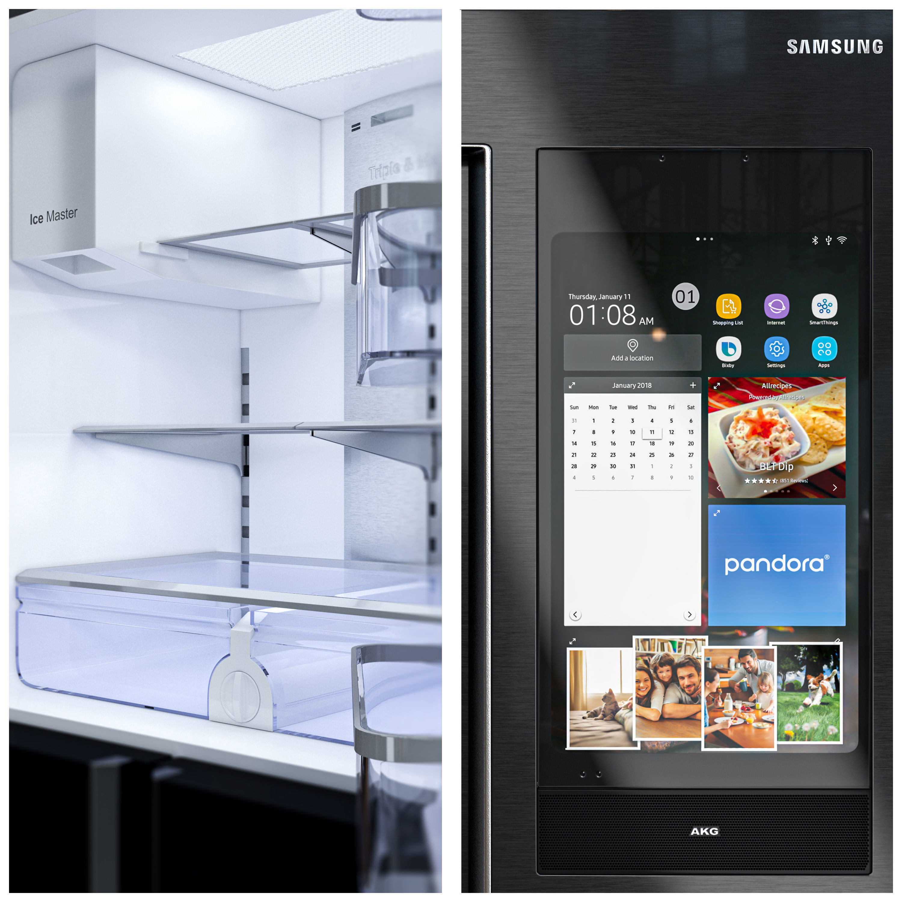 samsung refrigerator set Low-poly 3D model_3