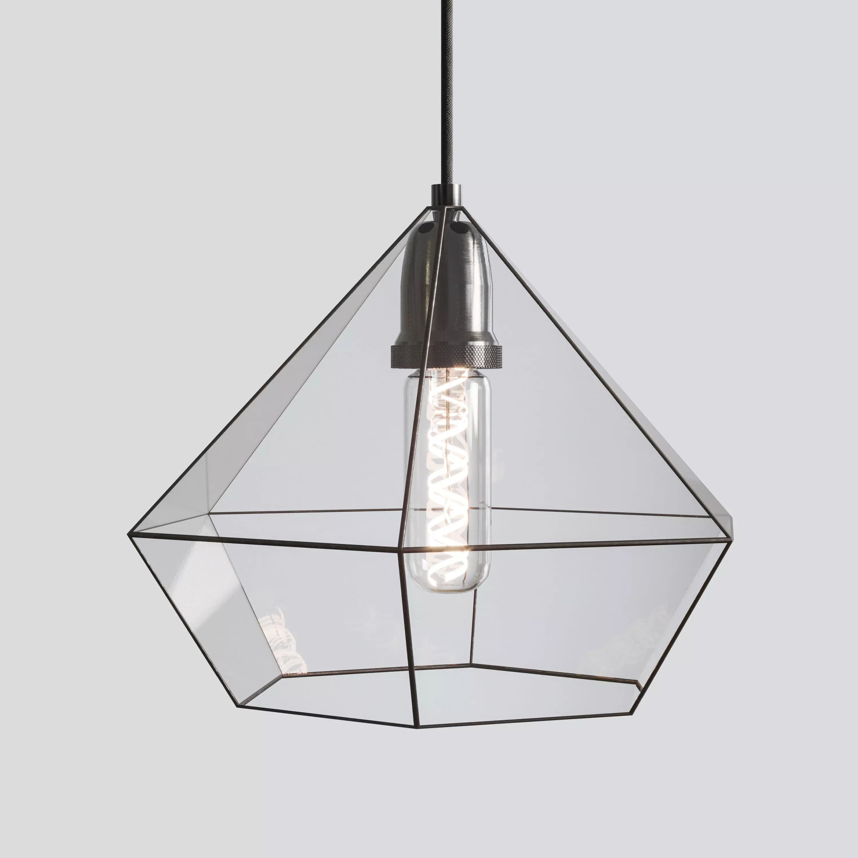 Pendant geometric glass light  Wend Free 3D model_0