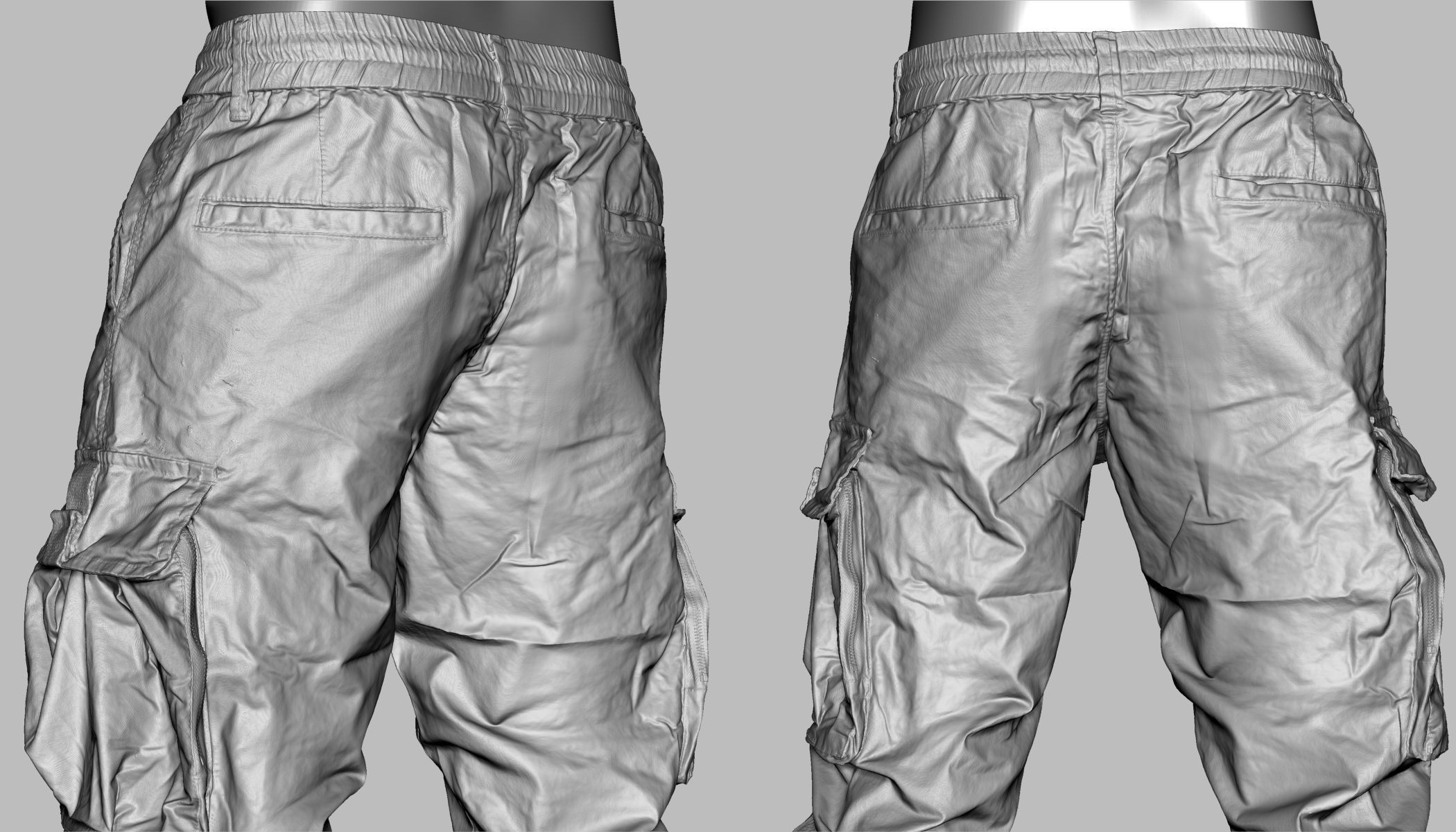 Cargo Pants 004 Low-poly 3D model_22