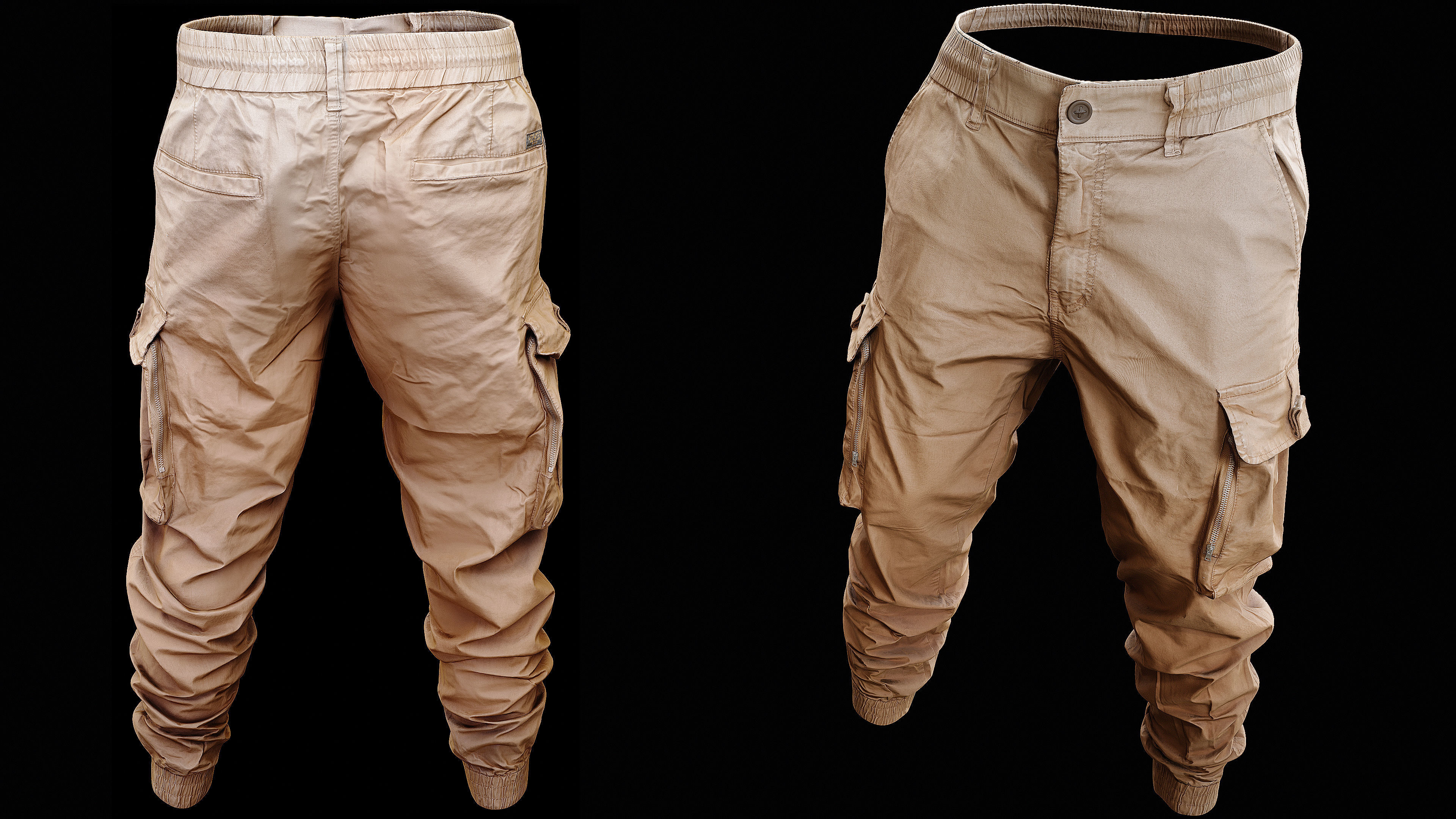 Cargo Pants 004 Low-poly 3D model_16