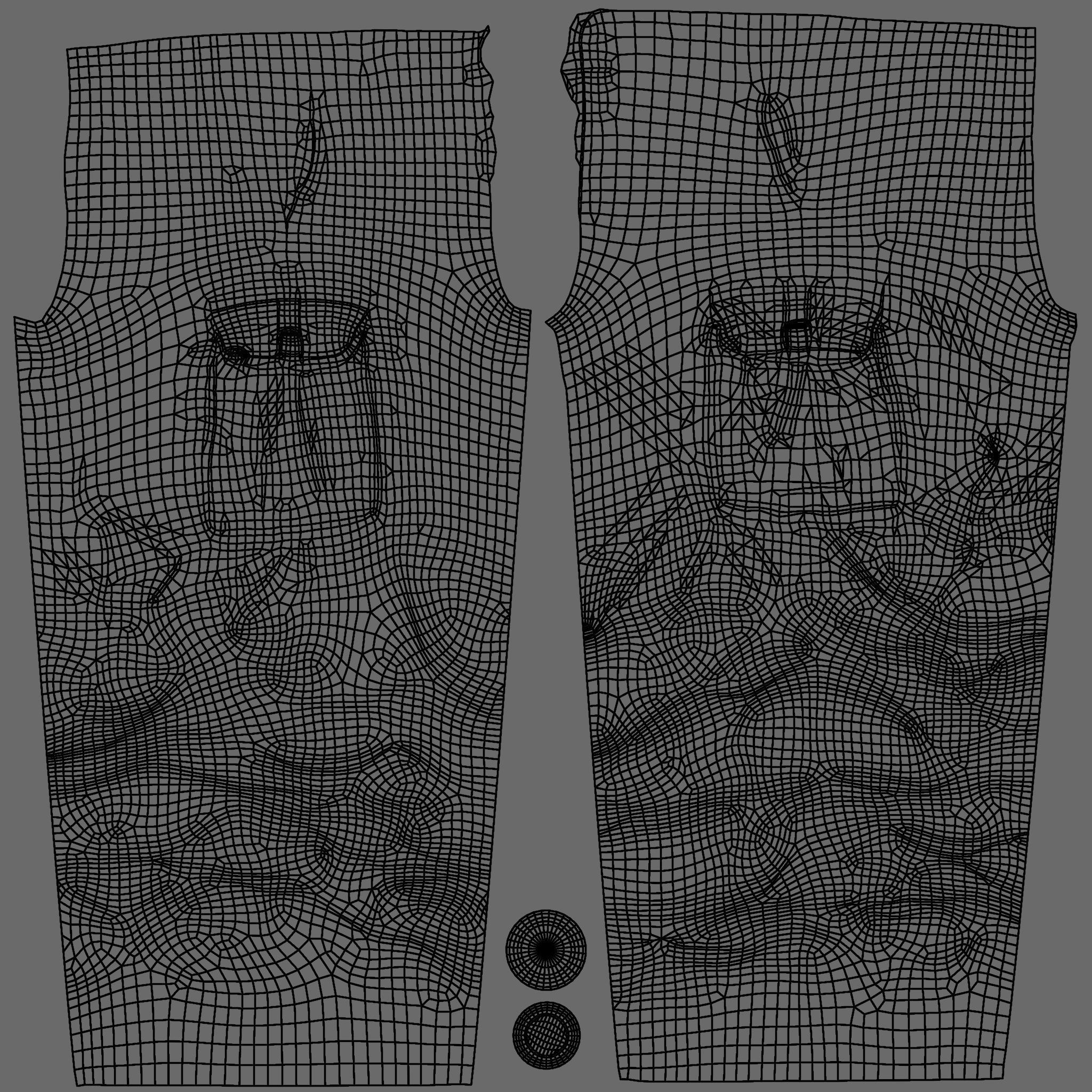 Cargo Pants 004 Low-poly 3D model_28