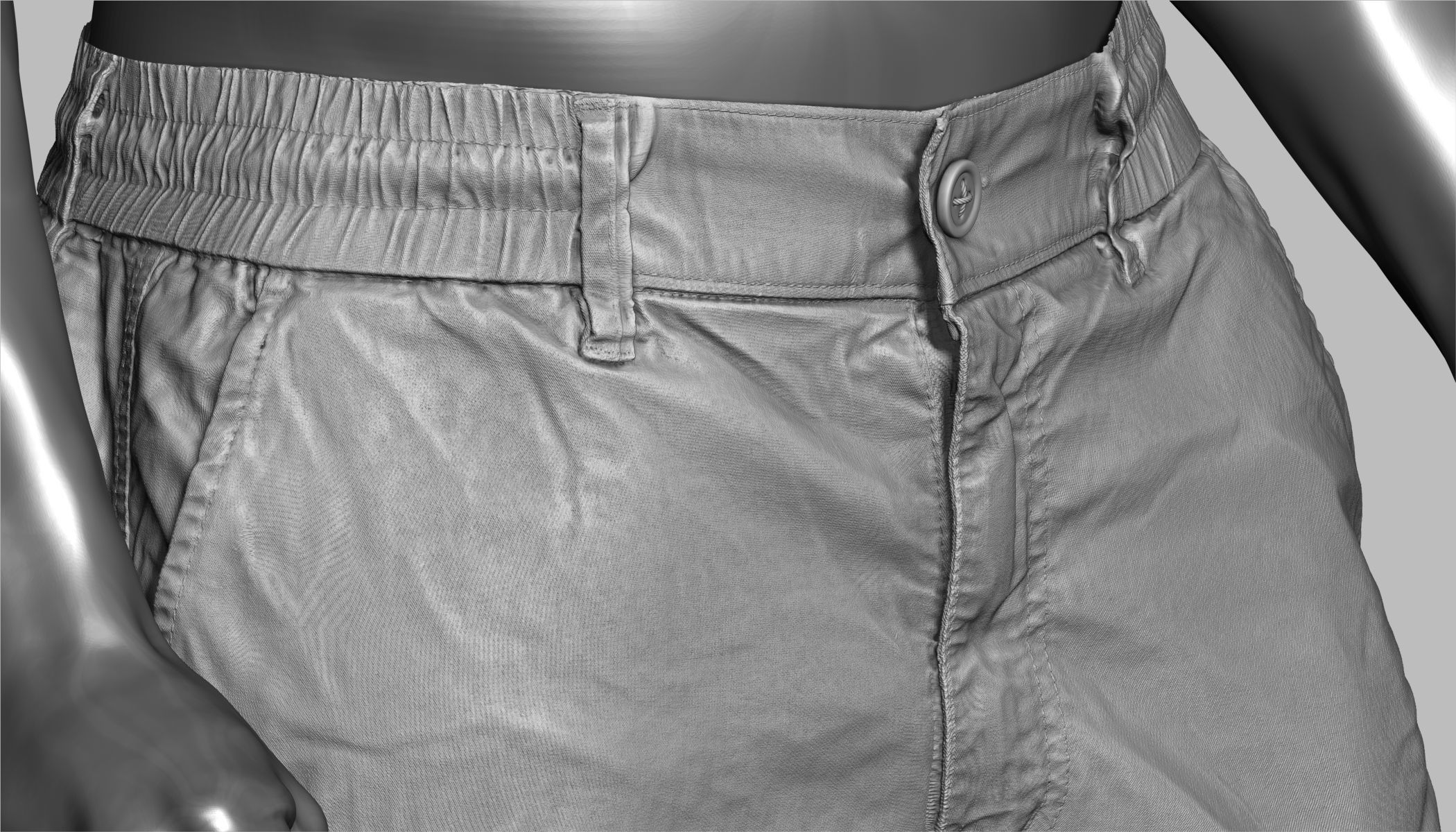 Cargo Pants 004 Low-poly 3D model_18