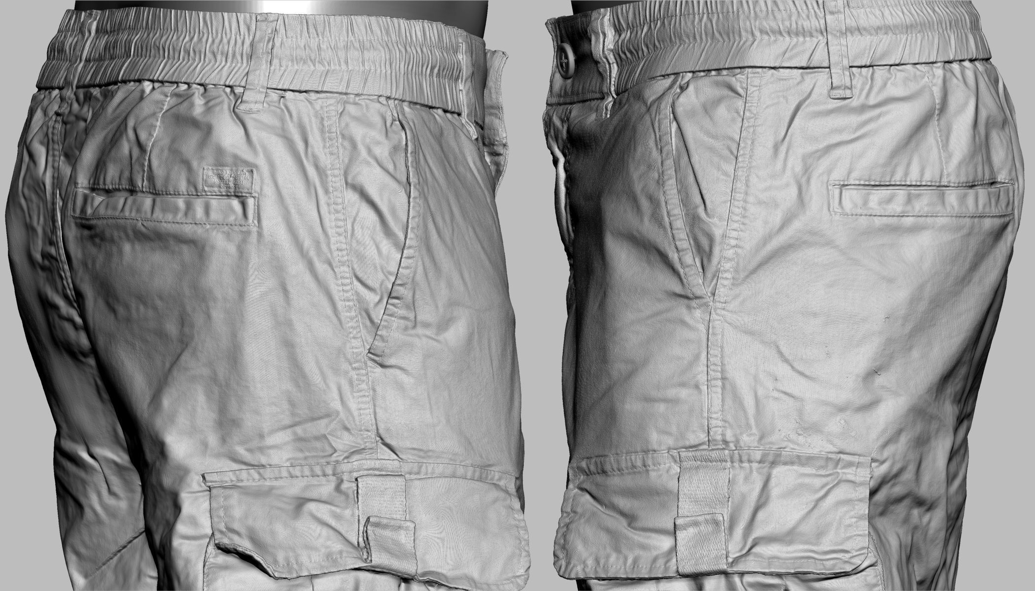 Cargo Pants 004 Low-poly 3D model_20