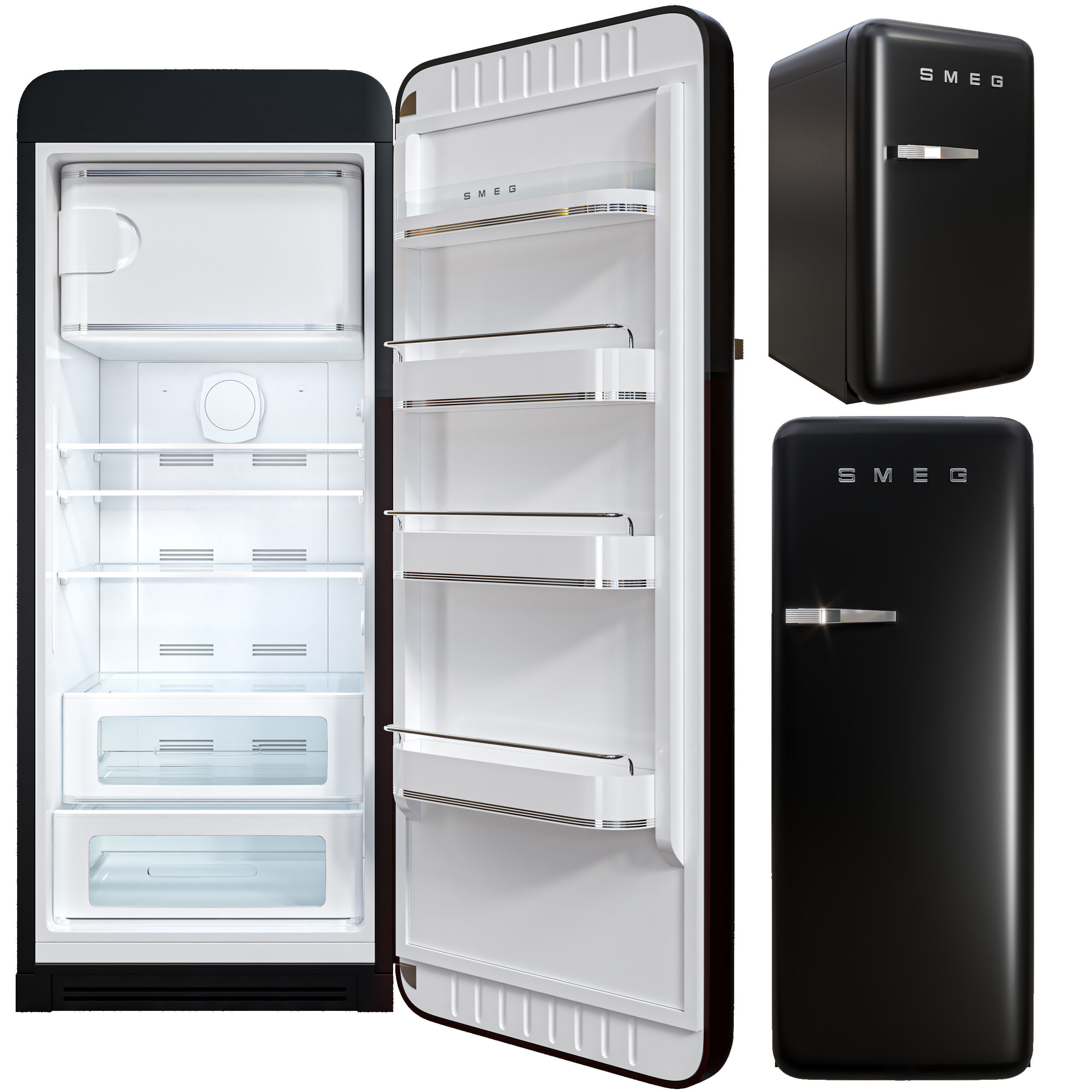 smeg refrigerator set Low-poly 3D model_3